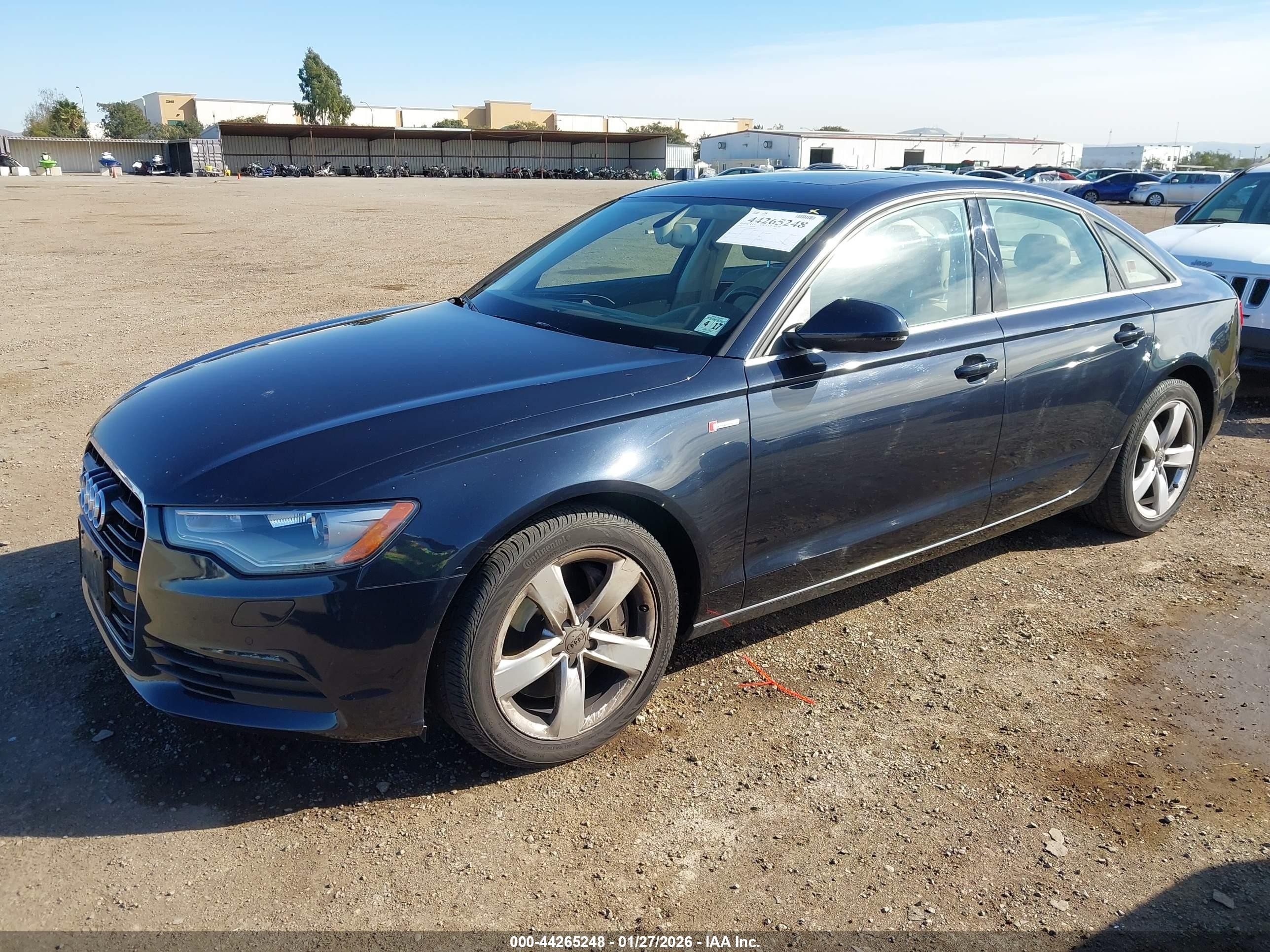 2012 Audi A6 VIN WAUGGAFC9CN145446 IAAI salvage auction — Normal Wear, App For Dup Clear (California), sold $1,550 on 2026-03-09 (photo 2)