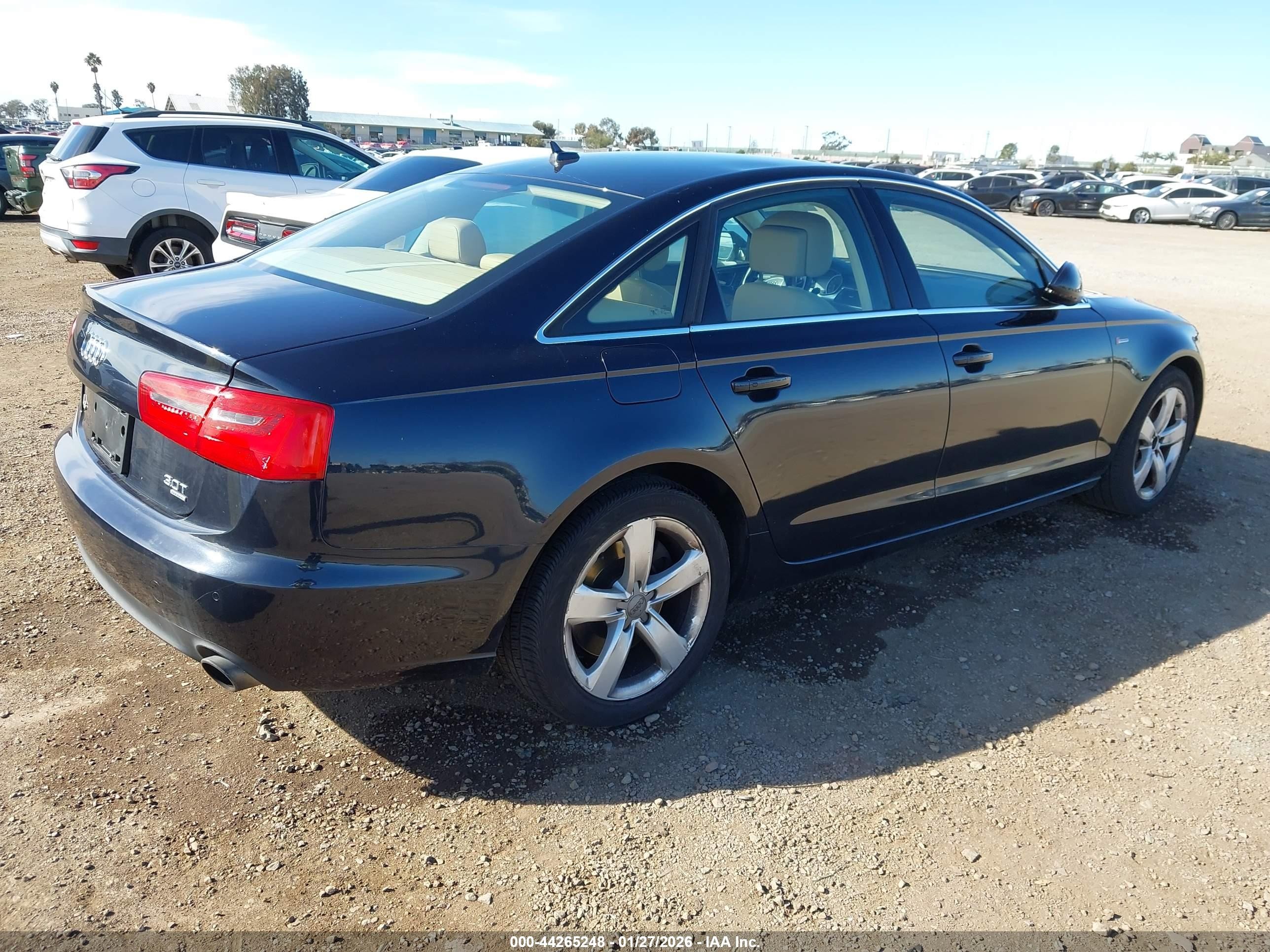 2012 Audi A6 VIN WAUGGAFC9CN145446 IAAI salvage auction — Normal Wear, App For Dup Clear (California), sold $1,550 on 2026-03-09 (photo 4)