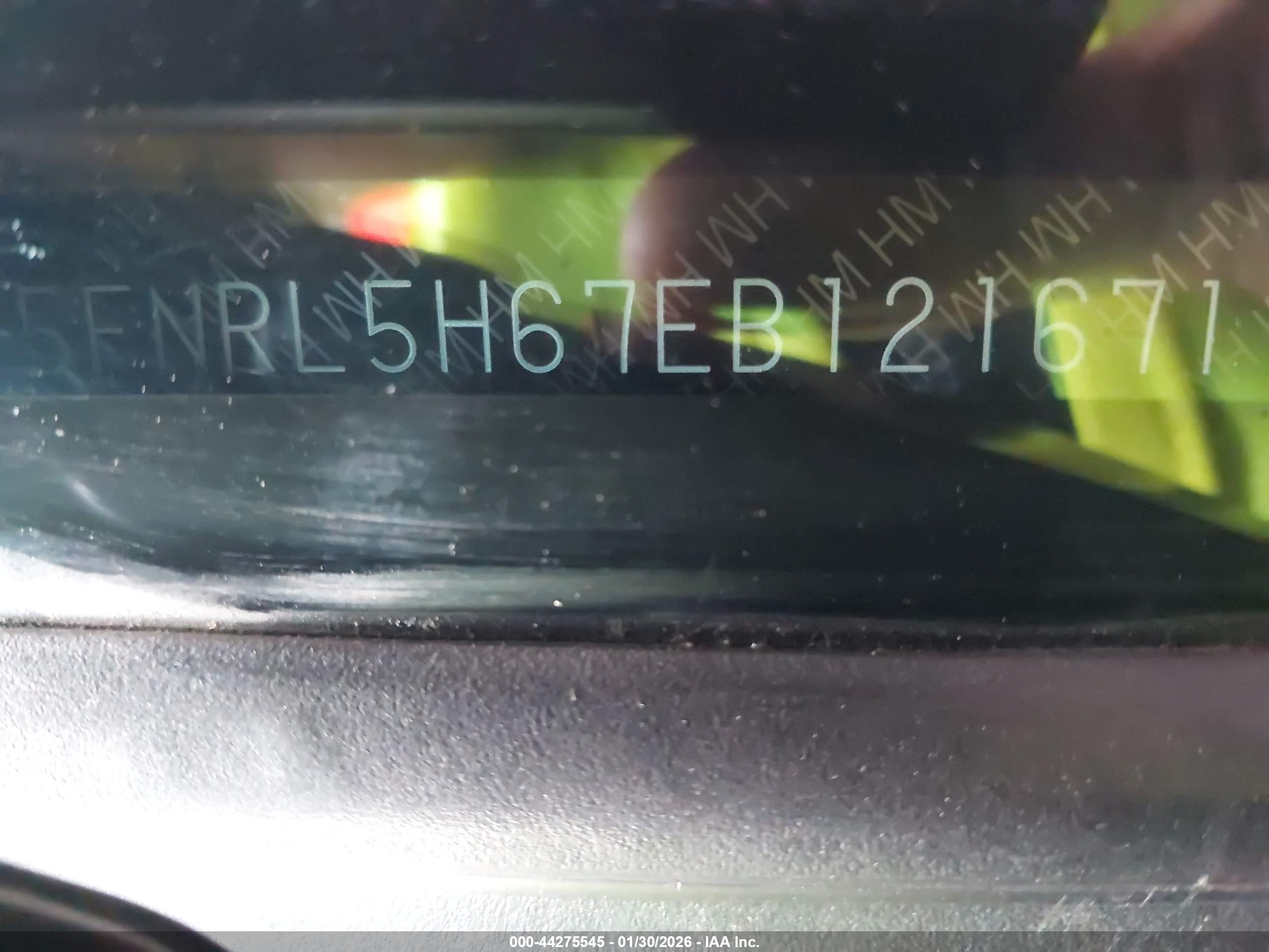 2014 Honda Odyssey VIN 5FNRL5H67EB121671 IAAI salvage auction — Front End, Salvage (California), sold $2,000 on 2026-07-07 (photo 9)