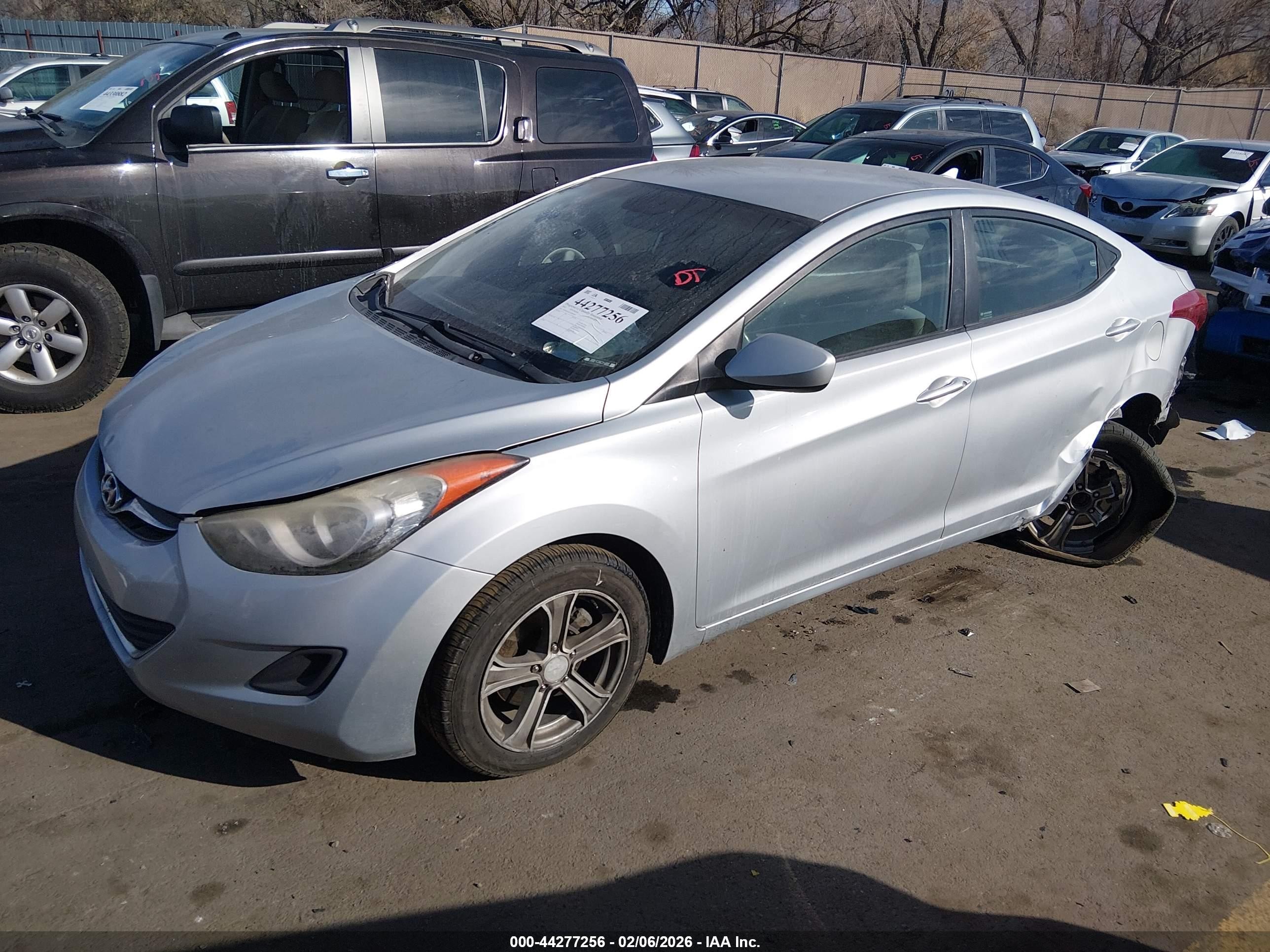 2012 Hyundai Elantra VIN 5NPDH4AE2CH080968 IAAI salvage auction — Rear End, Salvage (Utah), sold $300 on 2026-07-09 (photo 2)