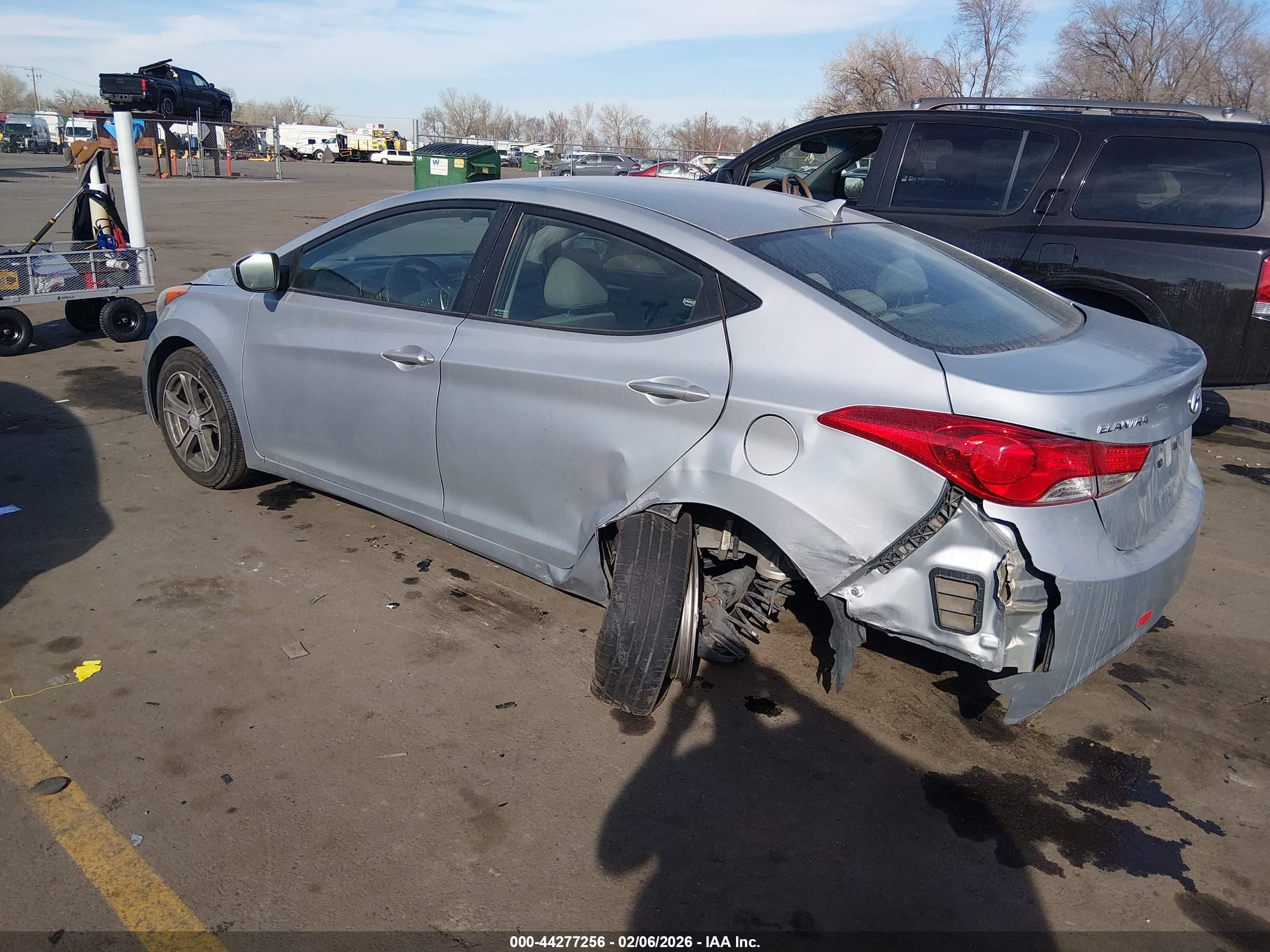 2012 Hyundai Elantra VIN 5NPDH4AE2CH080968 IAAI salvage auction — Rear End, Salvage (Utah), sold $300 on 2026-07-09 (photo 3)
