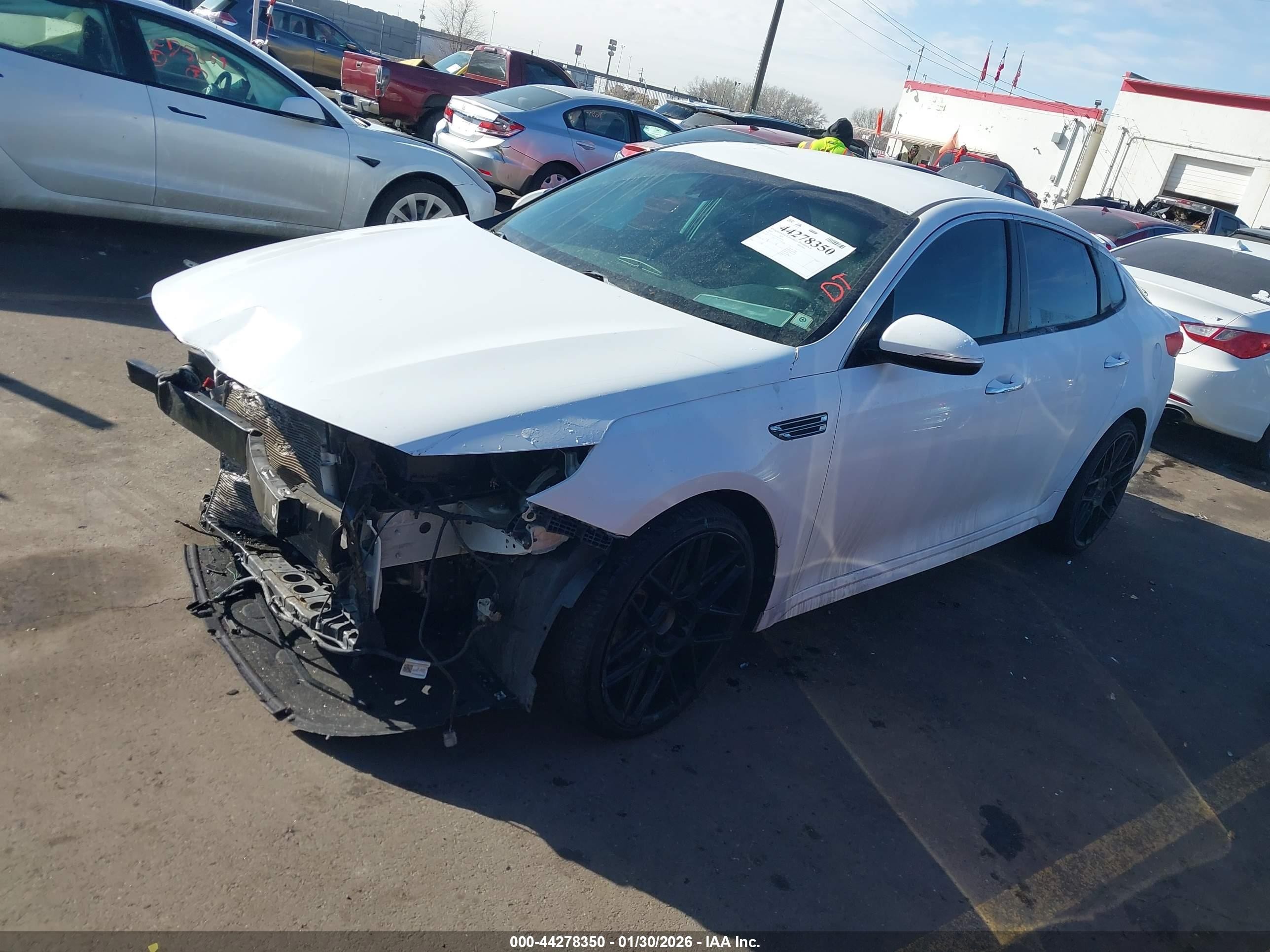 2019 Kia Optima VIN 5XXGT4L35KG295746 IAAI salvage auction — Front End, Salvage (Utah), sold $350 on 2026-07-09 (photo 2)