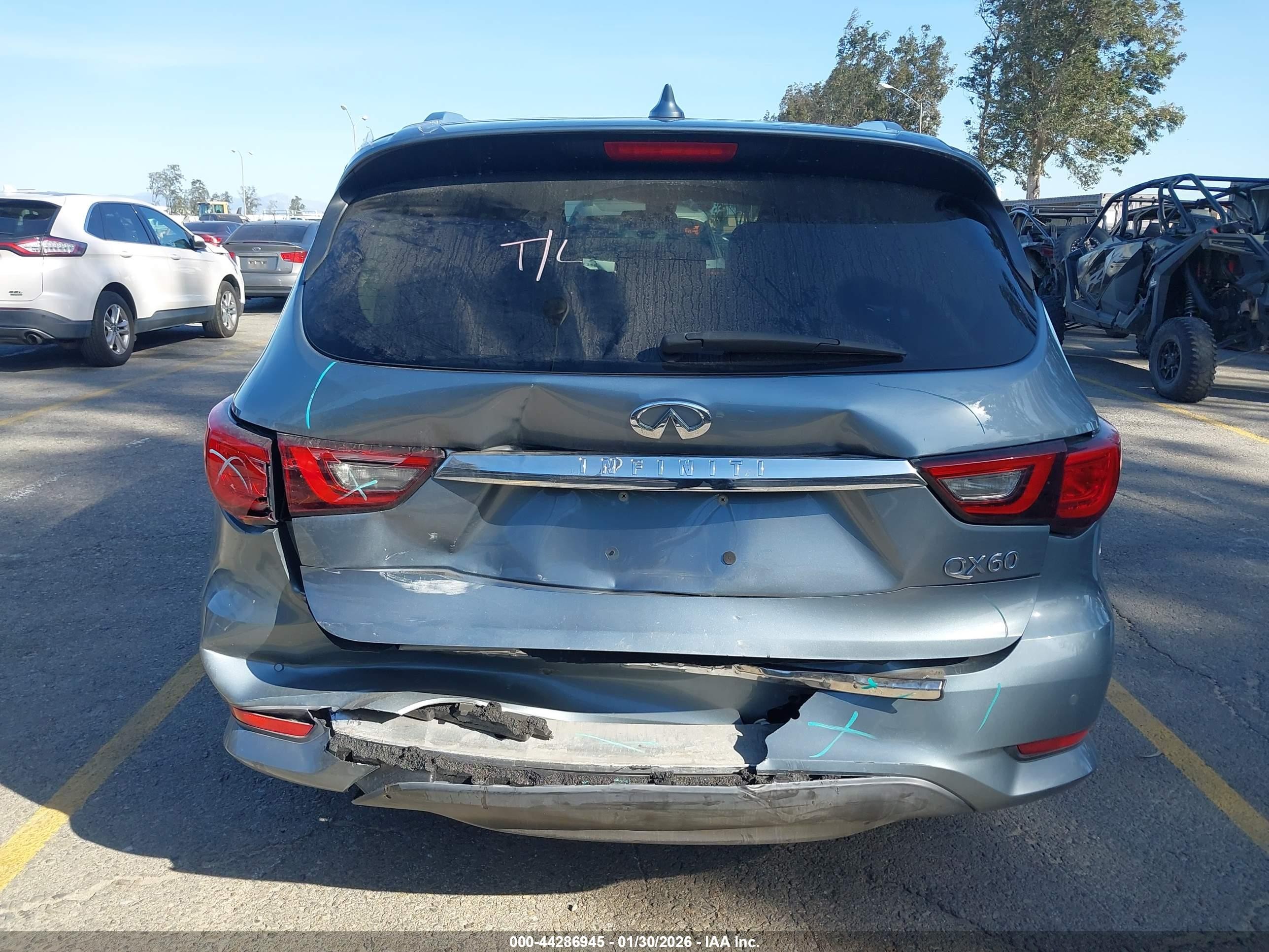 2018 Infiniti QX60 VIN 5N1DL0MN3JC527766 IAAI salvage auction — Rear End, Salvage (California), sold $6,575 on 2026-07-07 (photo 6)
