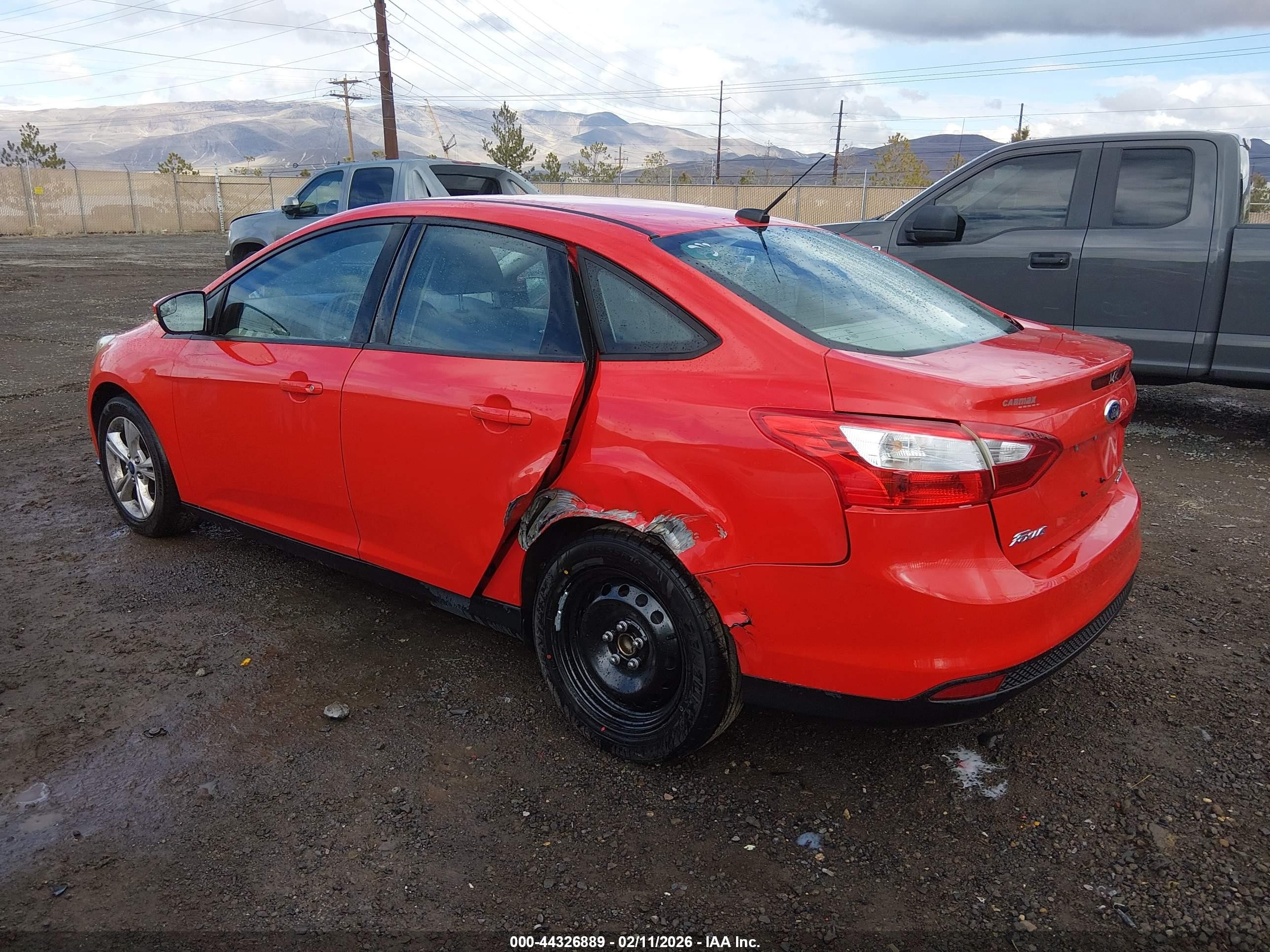 2014 Ford Focus VIN 1FADP3F23EL192887 IAAI salvage auction — Rear End, Salvage (Nevada), sold $900 on 2026-07-11 (photo 3)
