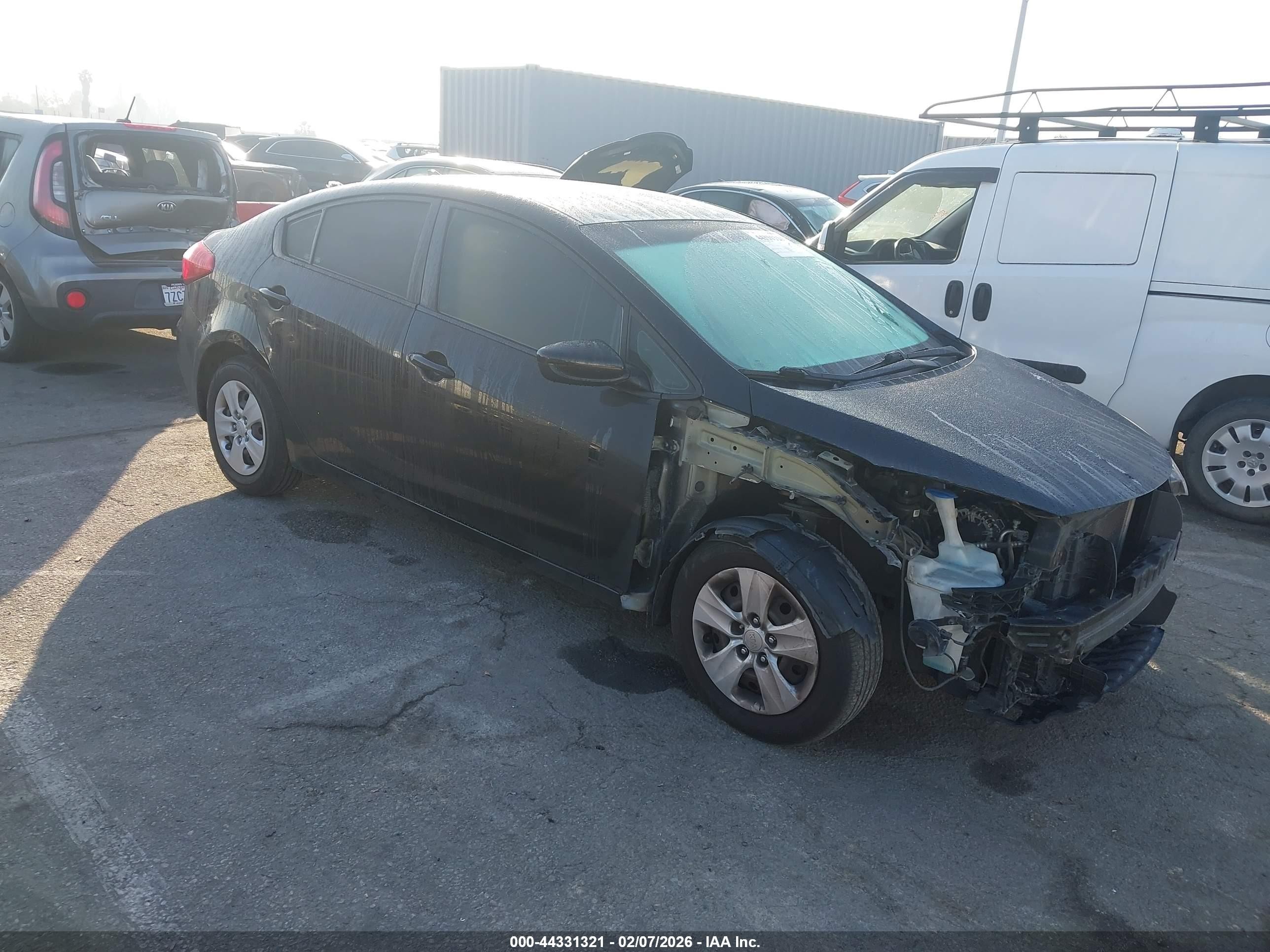 2014 Kia Forte VIN KNAFK4A62E5190292 IAAI salvage auction — Front End, Salvage (California), sold $1,225 on 2026-07-09 (photo 1)