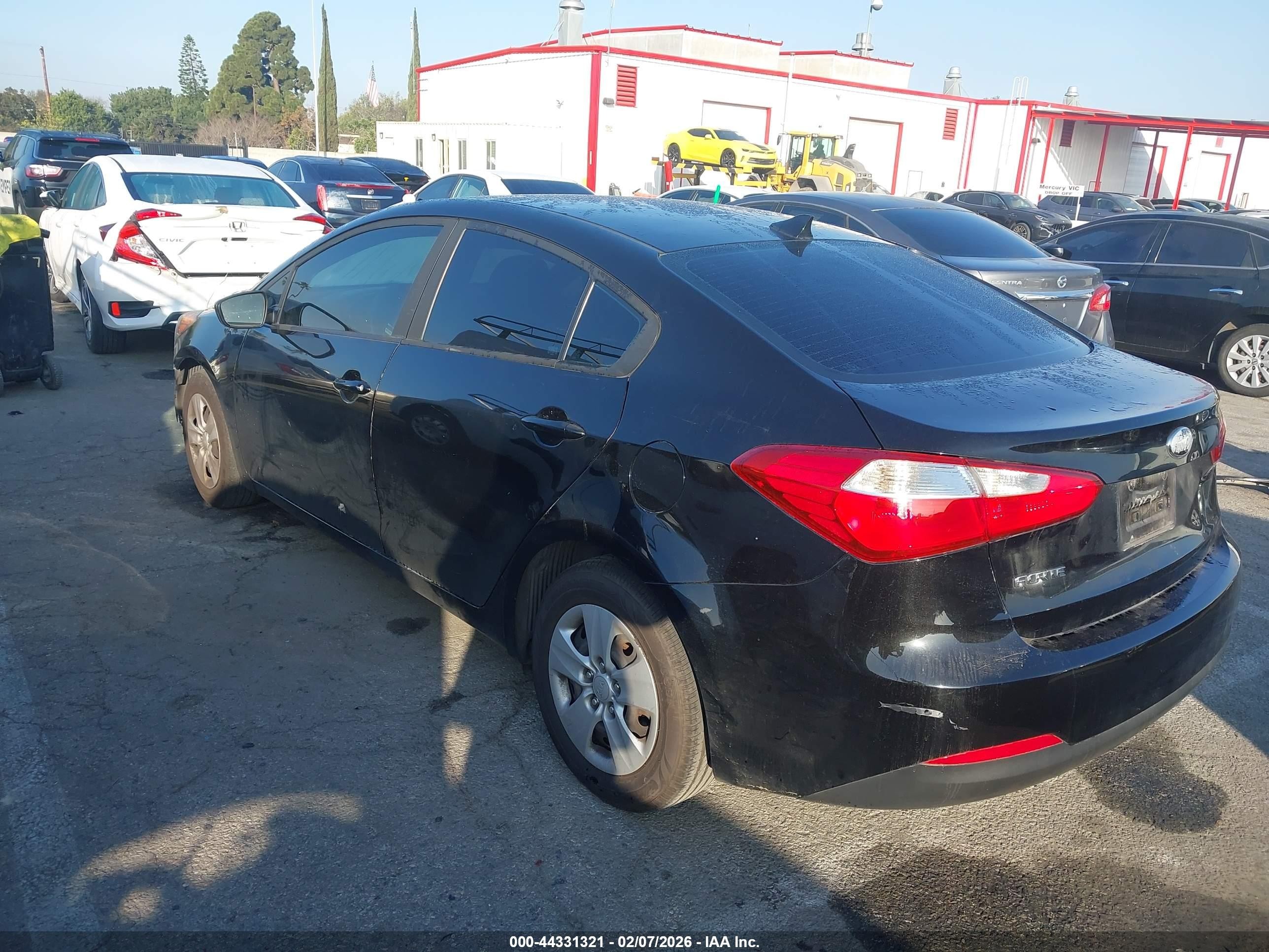 2014 Kia Forte VIN KNAFK4A62E5190292 IAAI salvage auction — Front End, Salvage (California), sold $1,225 on 2026-07-09 (photo 3)