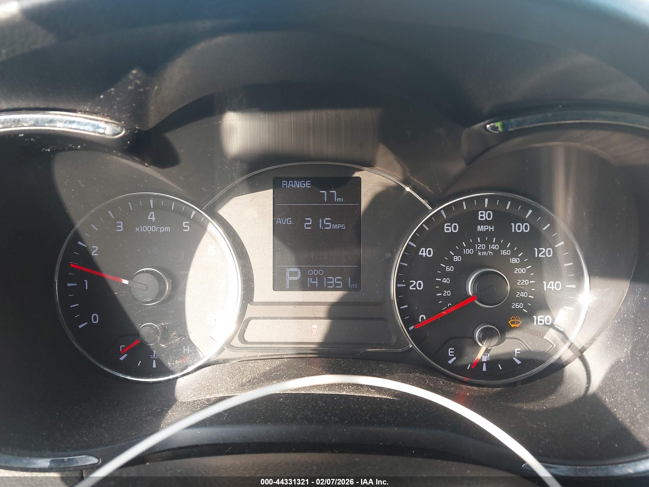 2014 Kia Forte VIN KNAFK4A62E5190292 IAAI salvage auction — Front End, Salvage (California), sold $1,225 on 2026-07-09 (photo 7)