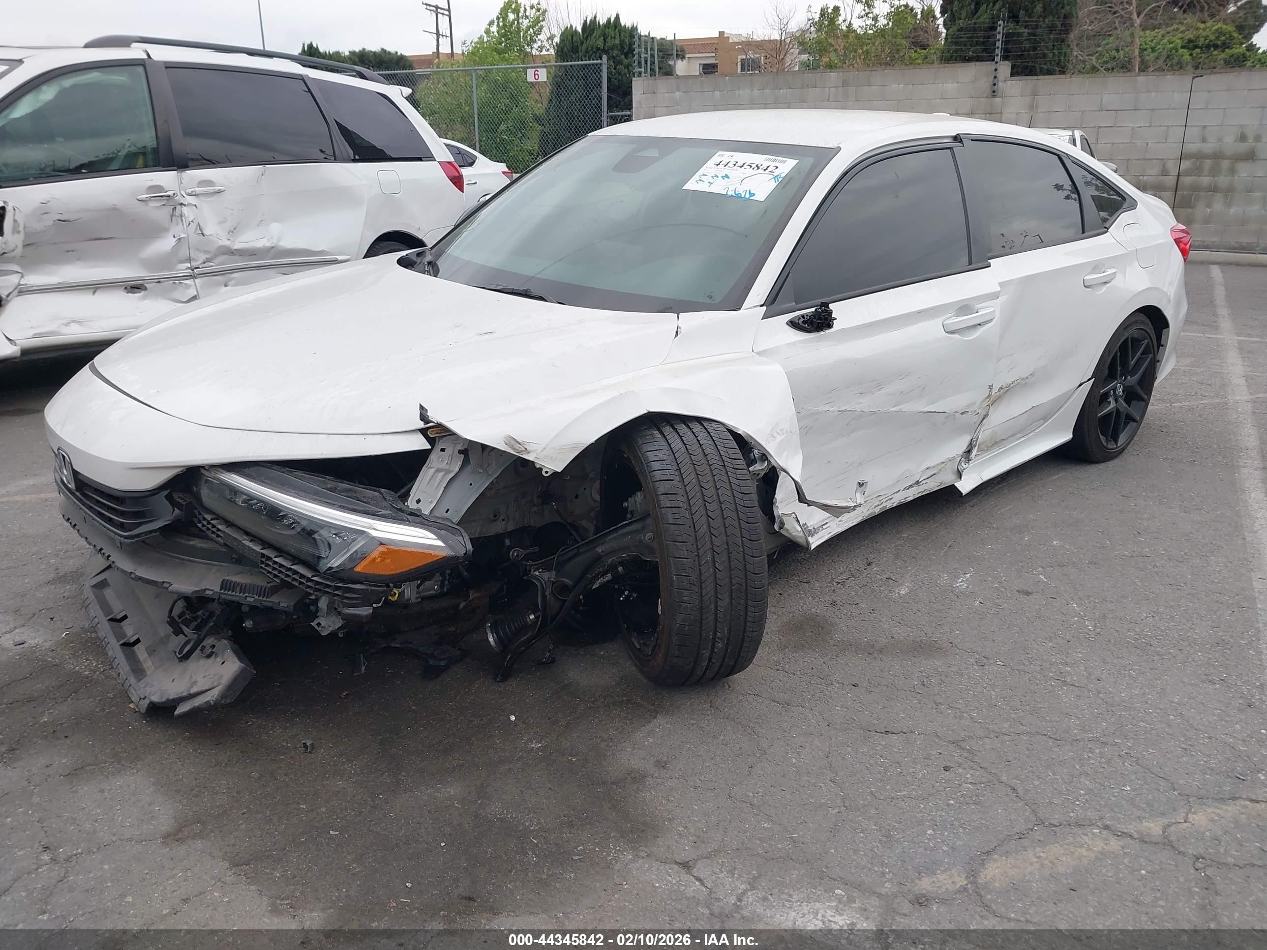 2024 Honda Civic VIN 2HGFE2F53RH595673 IAAI salvage auction — Front End, Salvage (California), sold $3,450 on 2026-07-09 (photo 2)