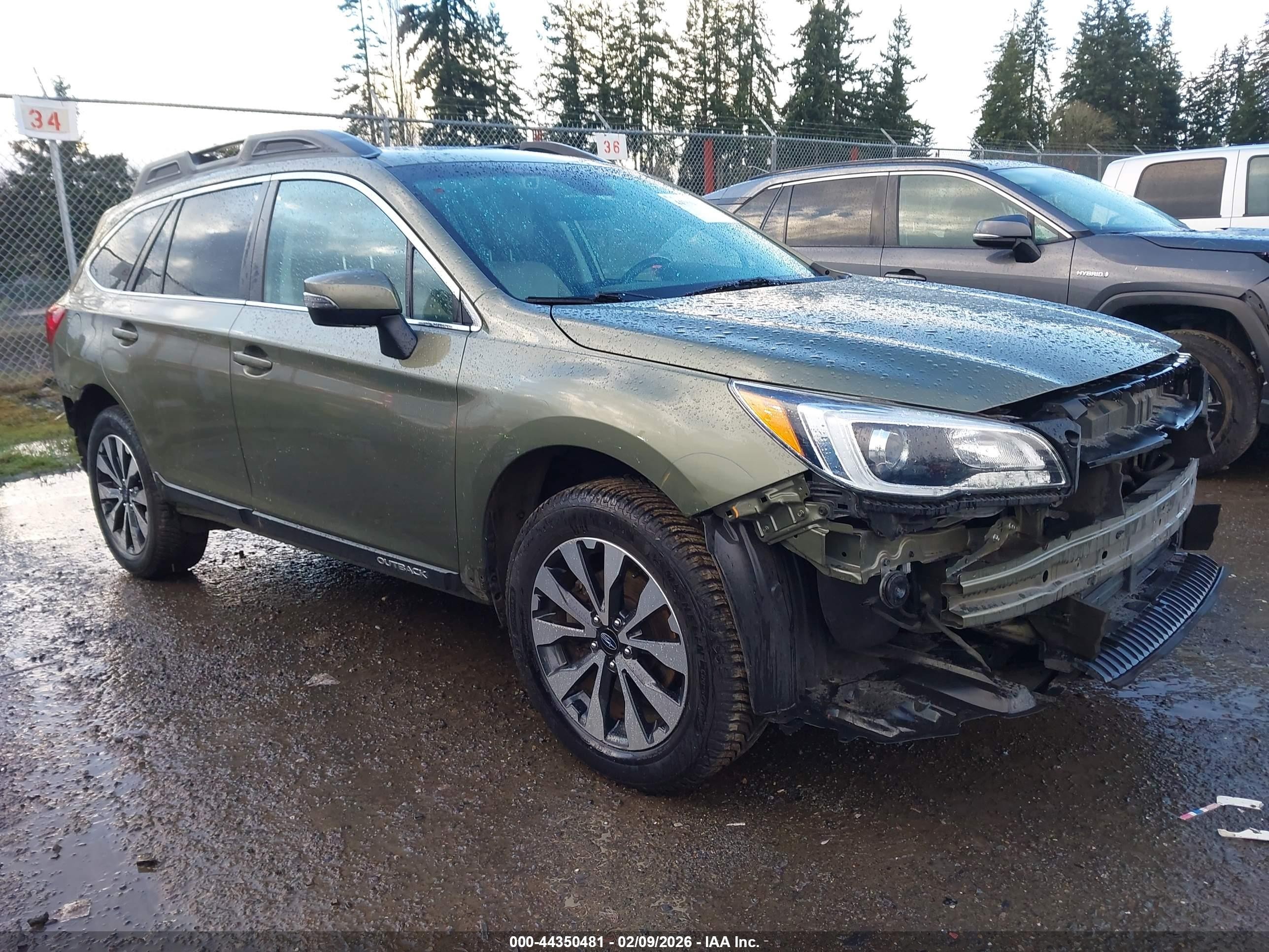 2017 Subaru Outback VIN 4S4BSANC4H3208237 — IAAI salvage auction photo