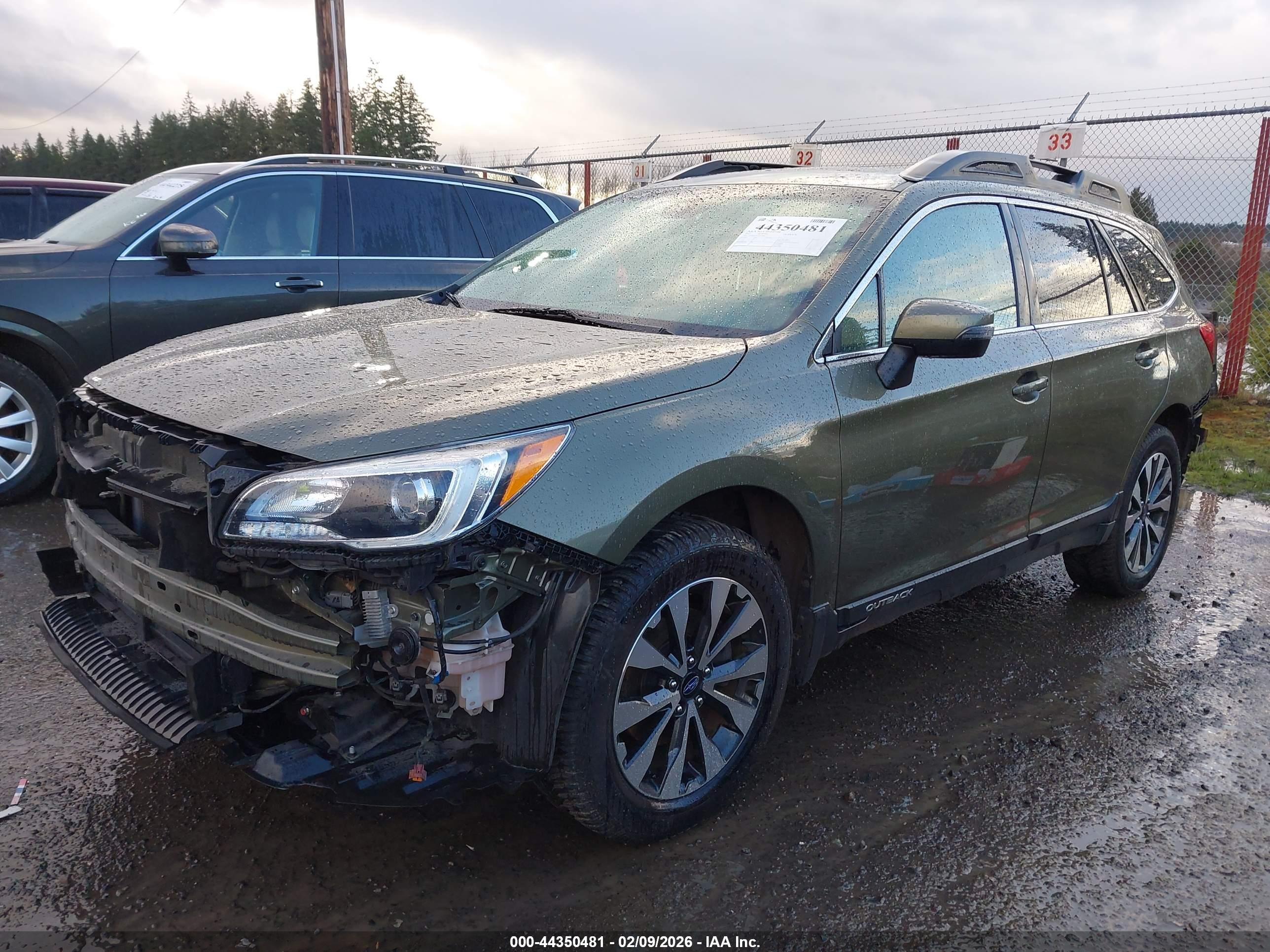 2017 Subaru Outback VIN 4S4BSANC4H3208237 IAAI salvage auction — Side, Salvage (Idaho), sold $7,000 on 2026-10-06 (photo 2)