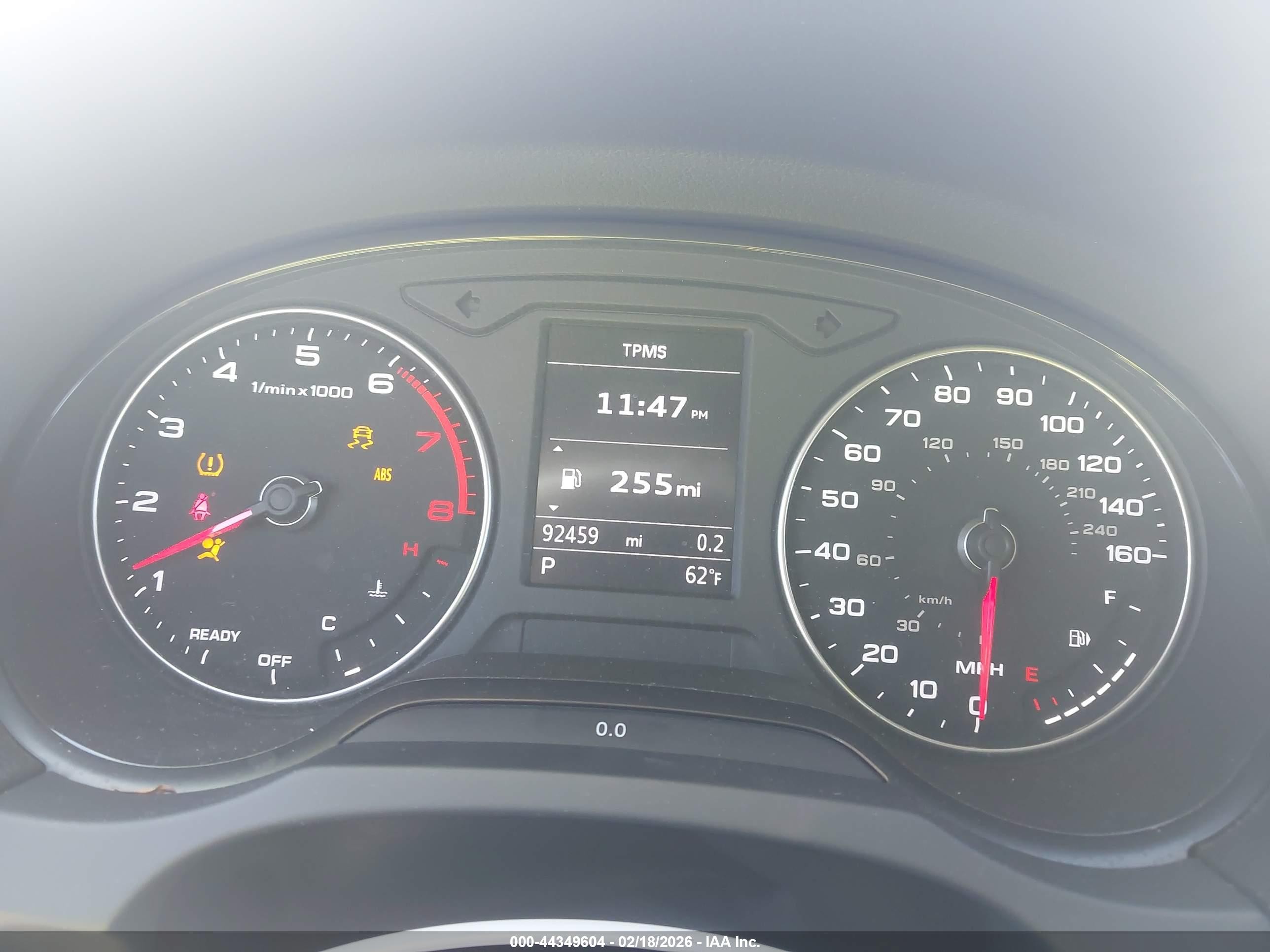 2018 Audi A3 VIN WAUAUGFF2J1033099 IAAI salvage auction — Unknown, Salvage (California), sold $2,750 on 2026-09-12 (photo 7)