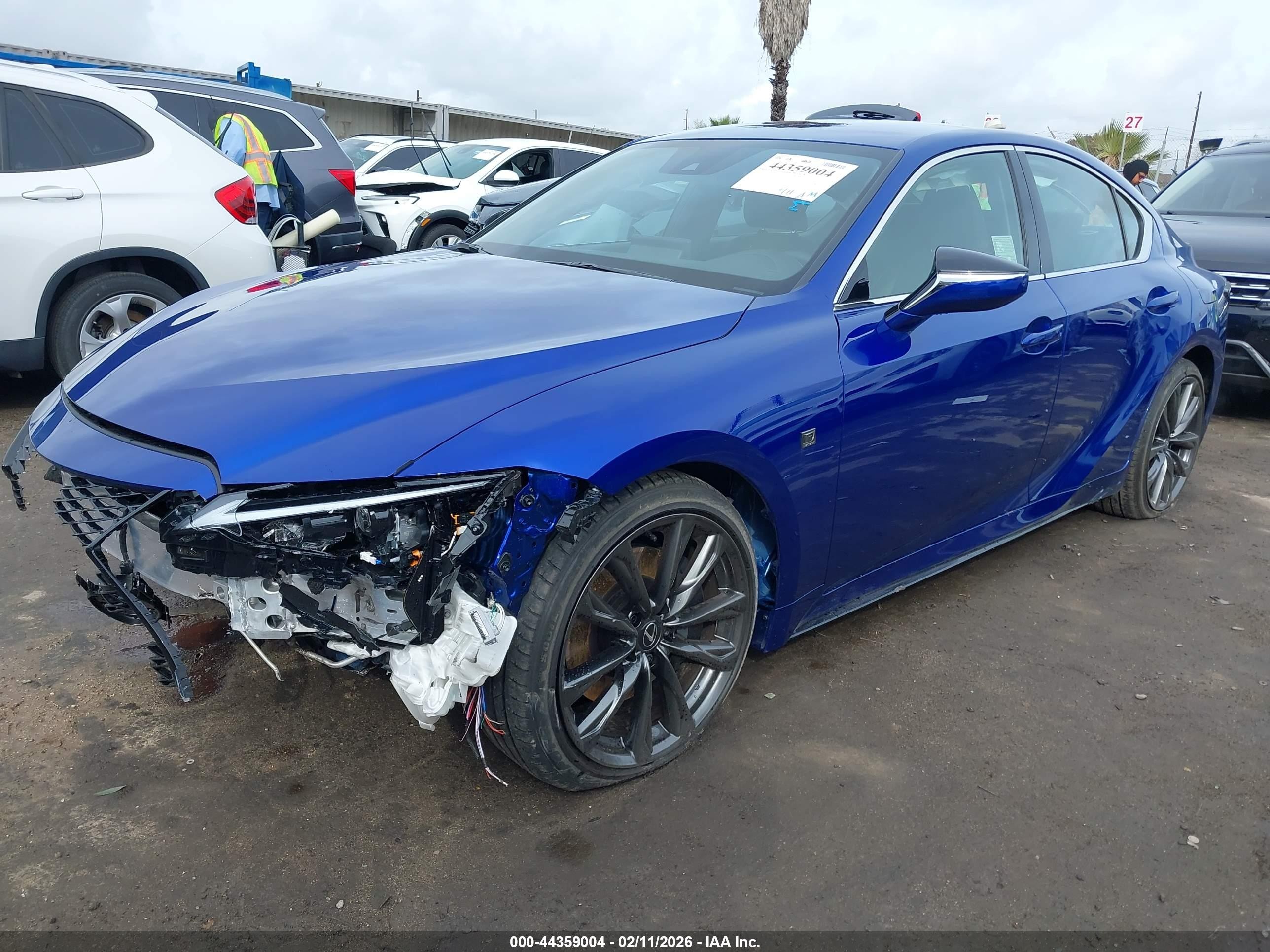 2025 Lexus Is 300 VIN JTHBA1D25S5135731 IAAI salvage auction — Front End, Salvage (California), sold $13,200 on 2026-04-20 (photo 2)