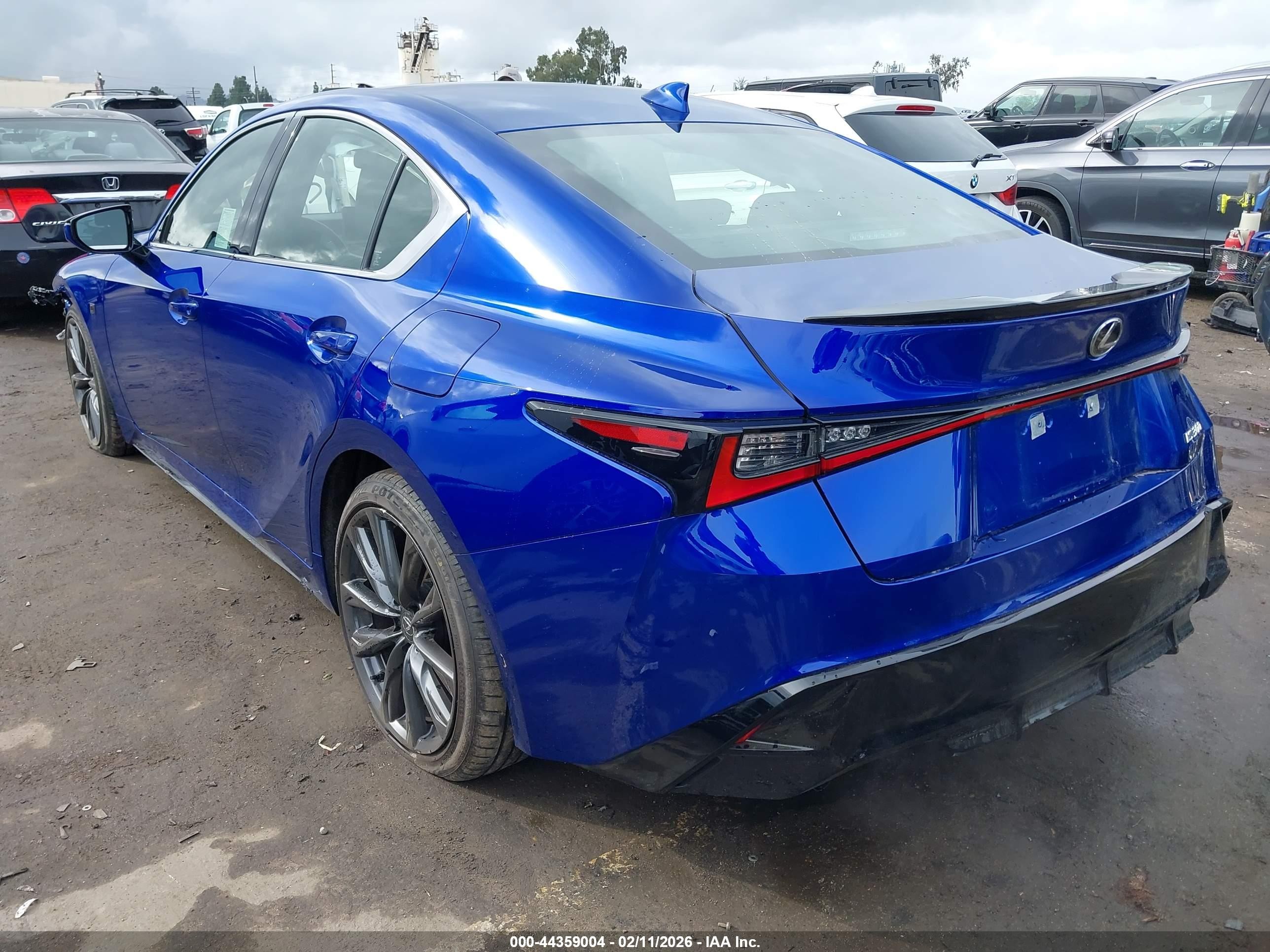2025 Lexus Is 300 VIN JTHBA1D25S5135731 IAAI salvage auction — Front End, Salvage (California), sold $13,200 on 2026-04-20 (photo 3)