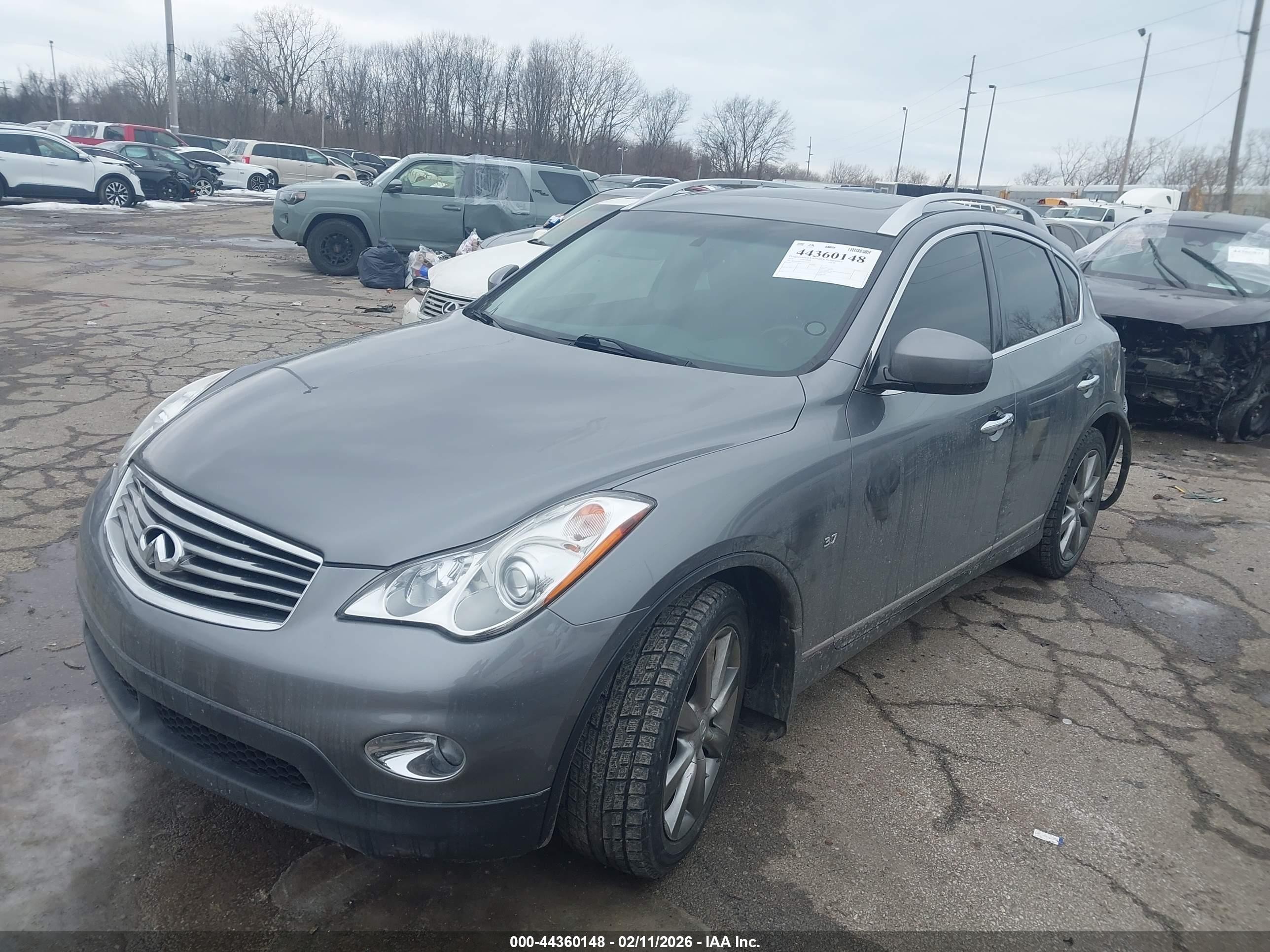 2015 Infiniti QX50 VIN JN1BJ0HR6FM771267 IAAI salvage auction — Rear End, Salvage (Ohio), sold $1,850 on 2026-07-17 (photo 2)