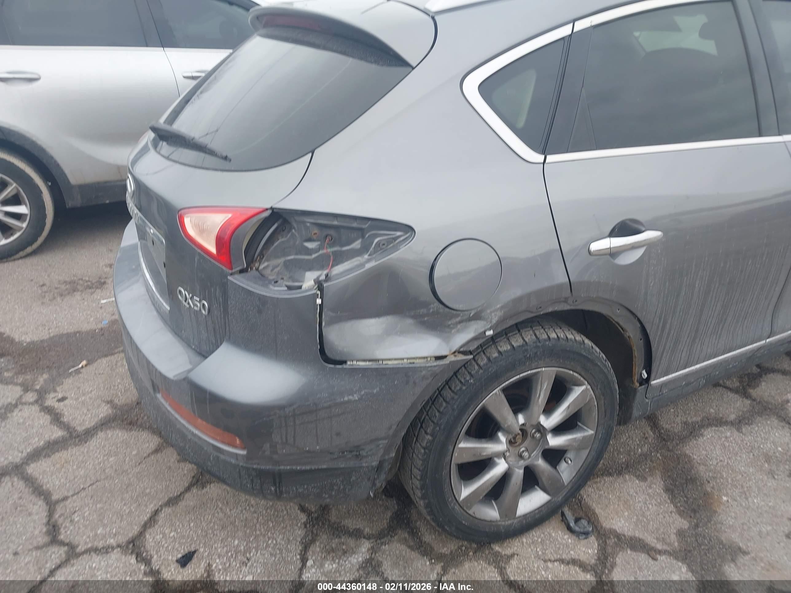 2015 Infiniti QX50 VIN JN1BJ0HR6FM771267 IAAI salvage auction — Rear End, Salvage (Ohio), sold $1,850 on 2026-07-17 (photo 6)
