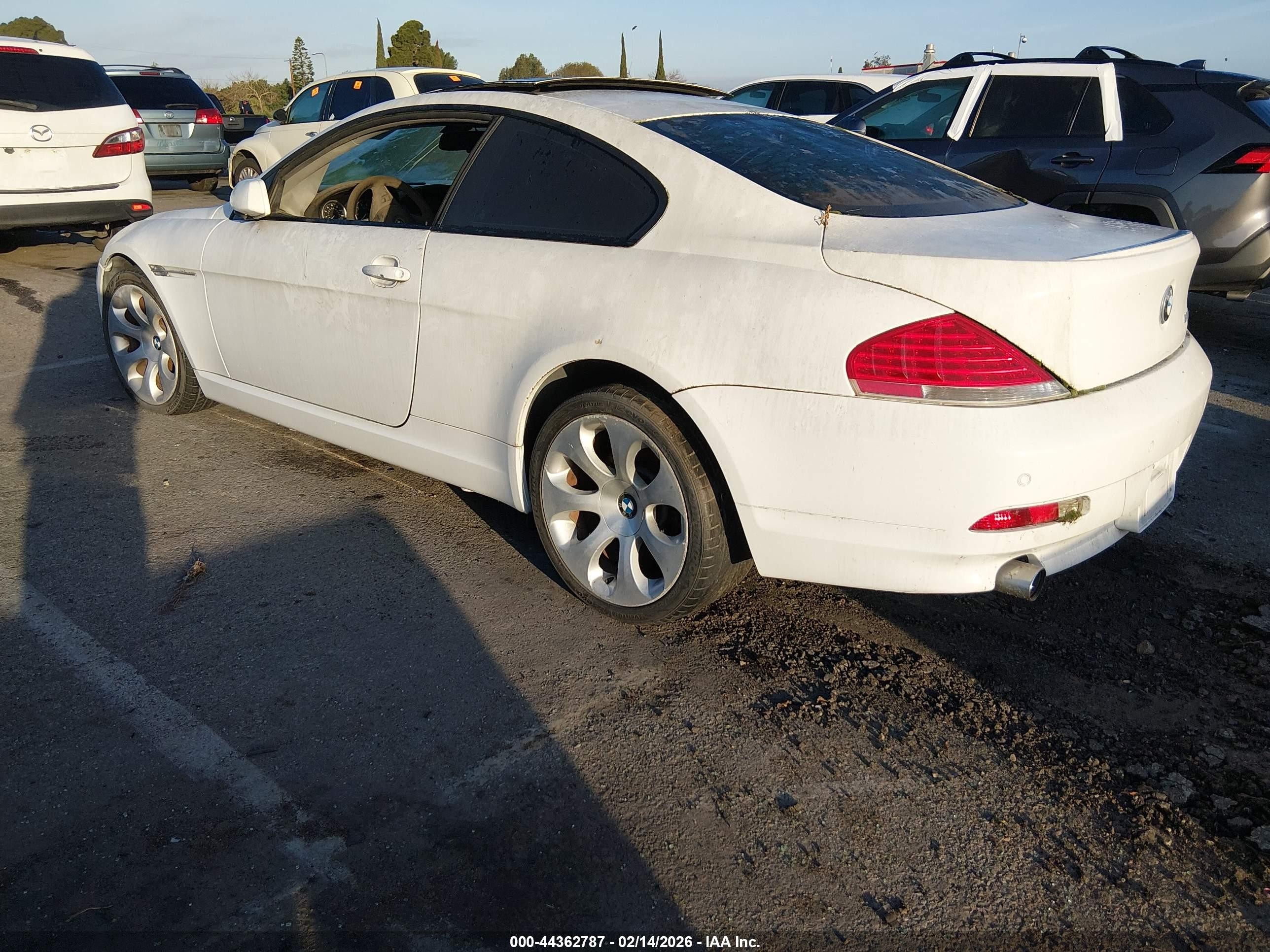 2005 BMW 6 Series VIN WBAEH73455CF95343 IAAI salvage auction — Normal Wear, Clear - Dealer Only (California), sold $400 on 2026-07-09 (photo 3)