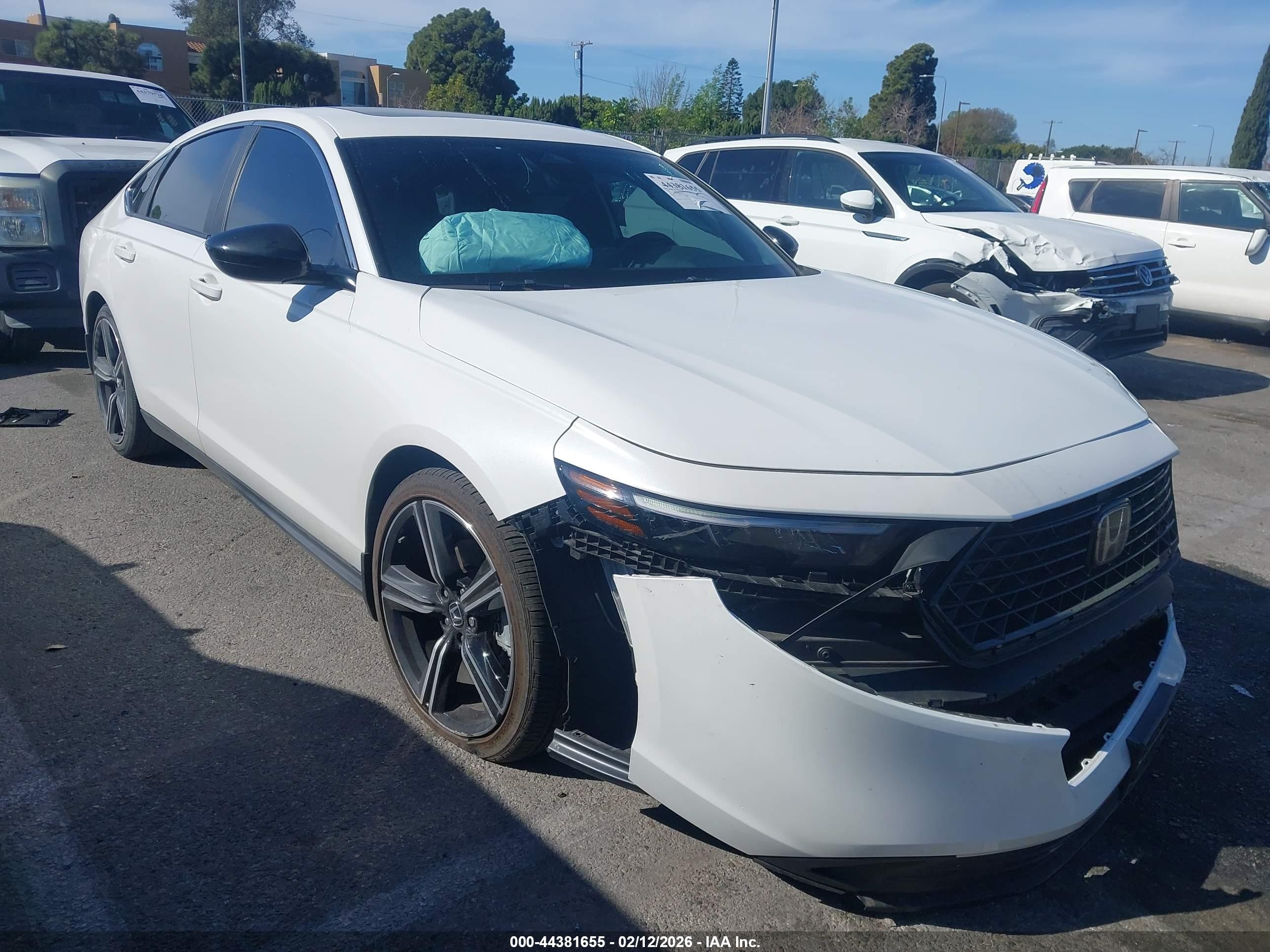2025 Honda Accord VIN 1HGCY2F54SA007052 IAAI salvage auction — Front End, Salvage (California), sold $9,000 on 2026-07-12 (photo 1)