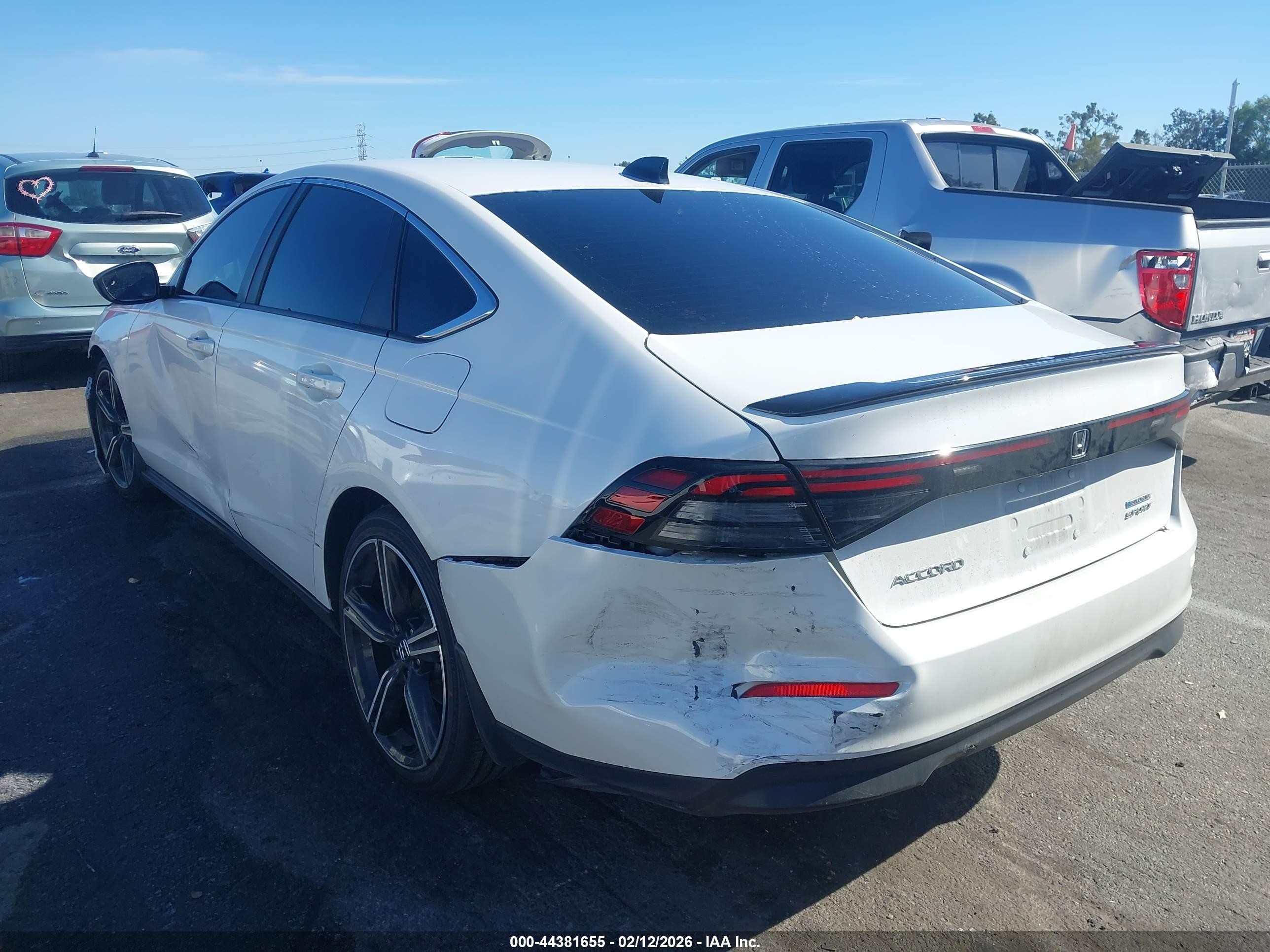 2025 Honda Accord VIN 1HGCY2F54SA007052 IAAI salvage auction — Front End, Salvage (California), sold $9,000 on 2026-07-12 (photo 3)