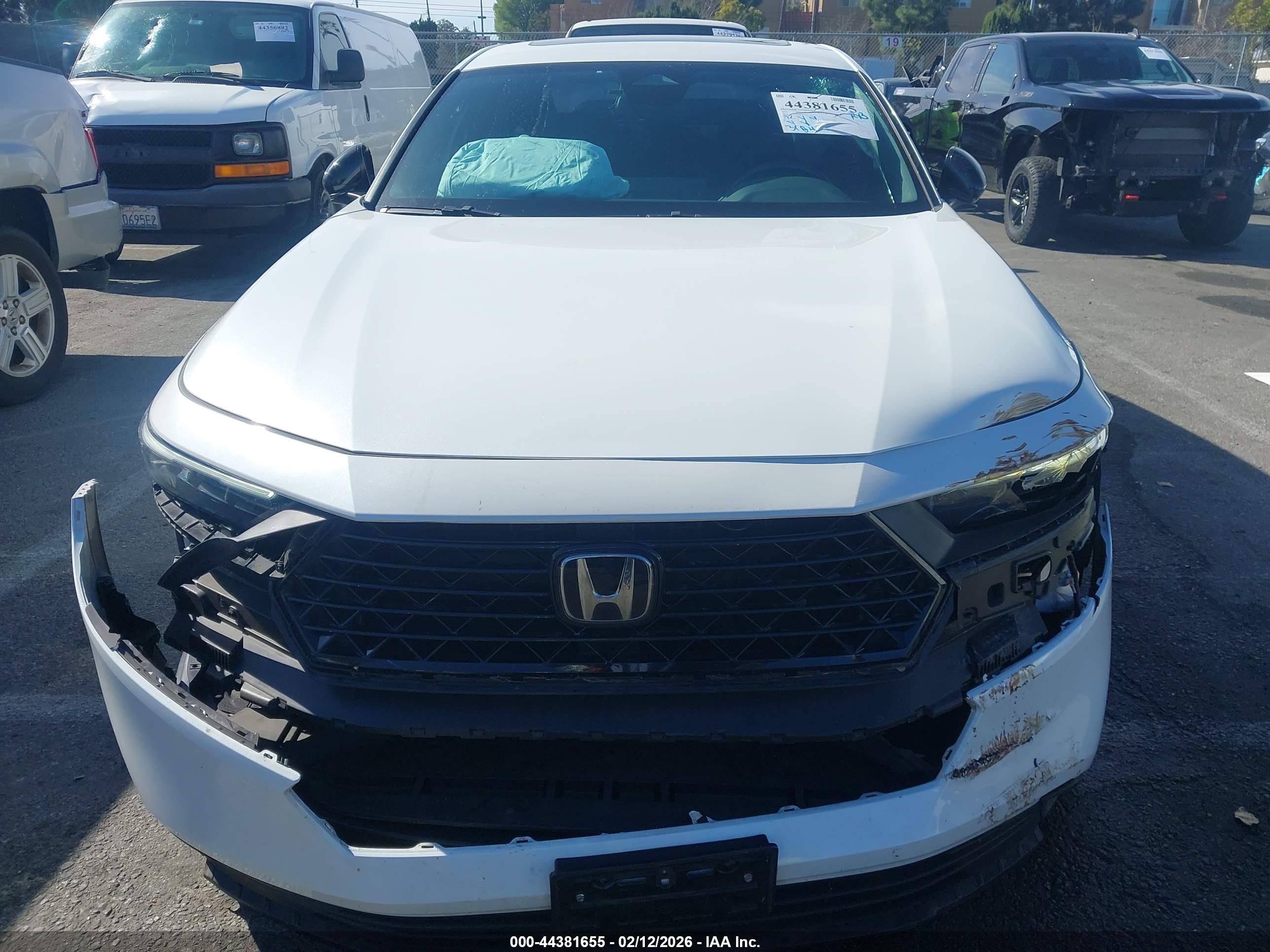 2025 Honda Accord VIN 1HGCY2F54SA007052 IAAI salvage auction — Front End, Salvage (California), sold $9,000 on 2026-07-12 (photo 6)