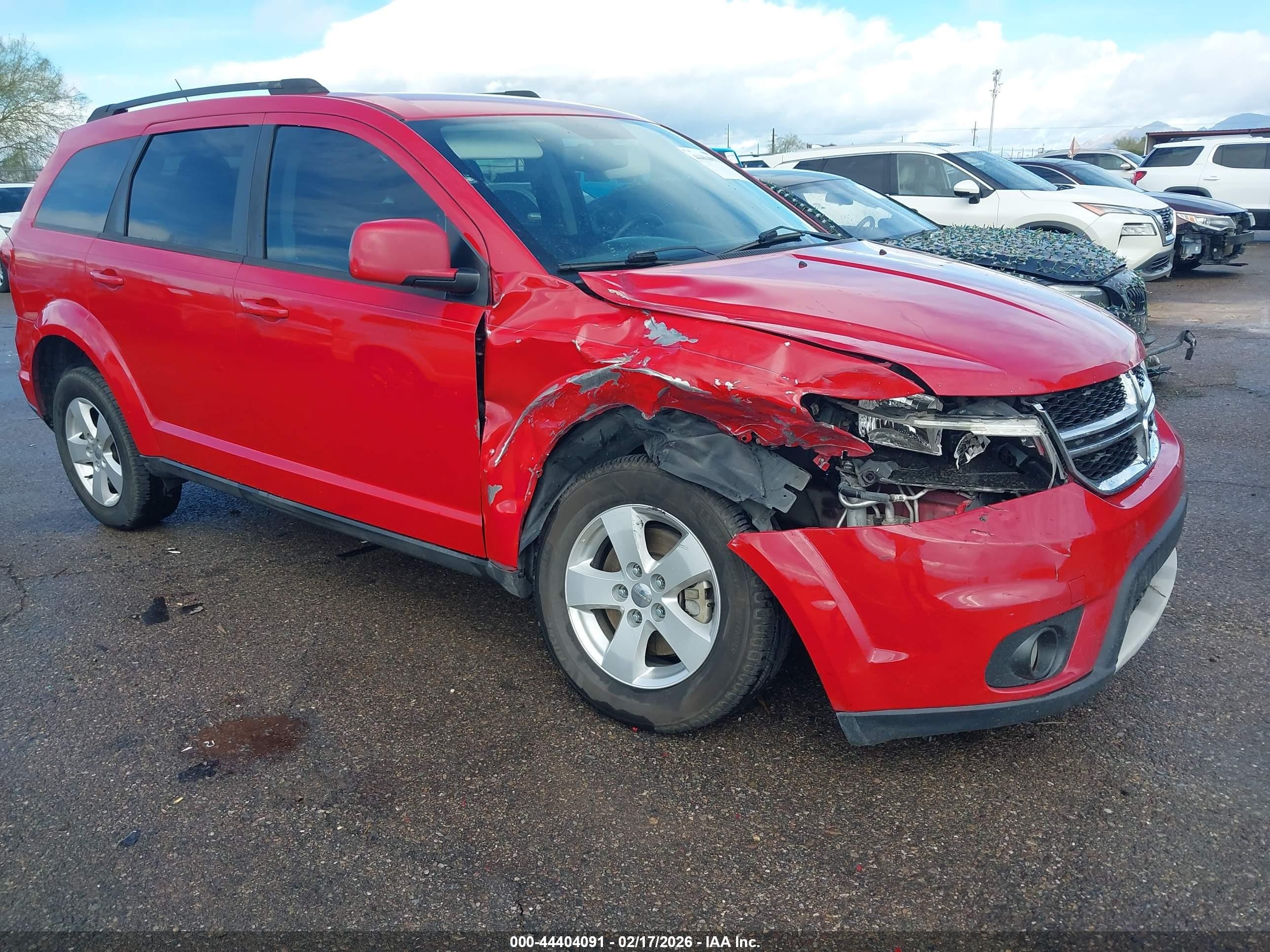 2012 Dodge Journey VIN 3C4PDCBG8CT368819 IAAI salvage auction — Unknown, Salvage (Arizona), sold $400 on 2026-07-09 (photo 1)