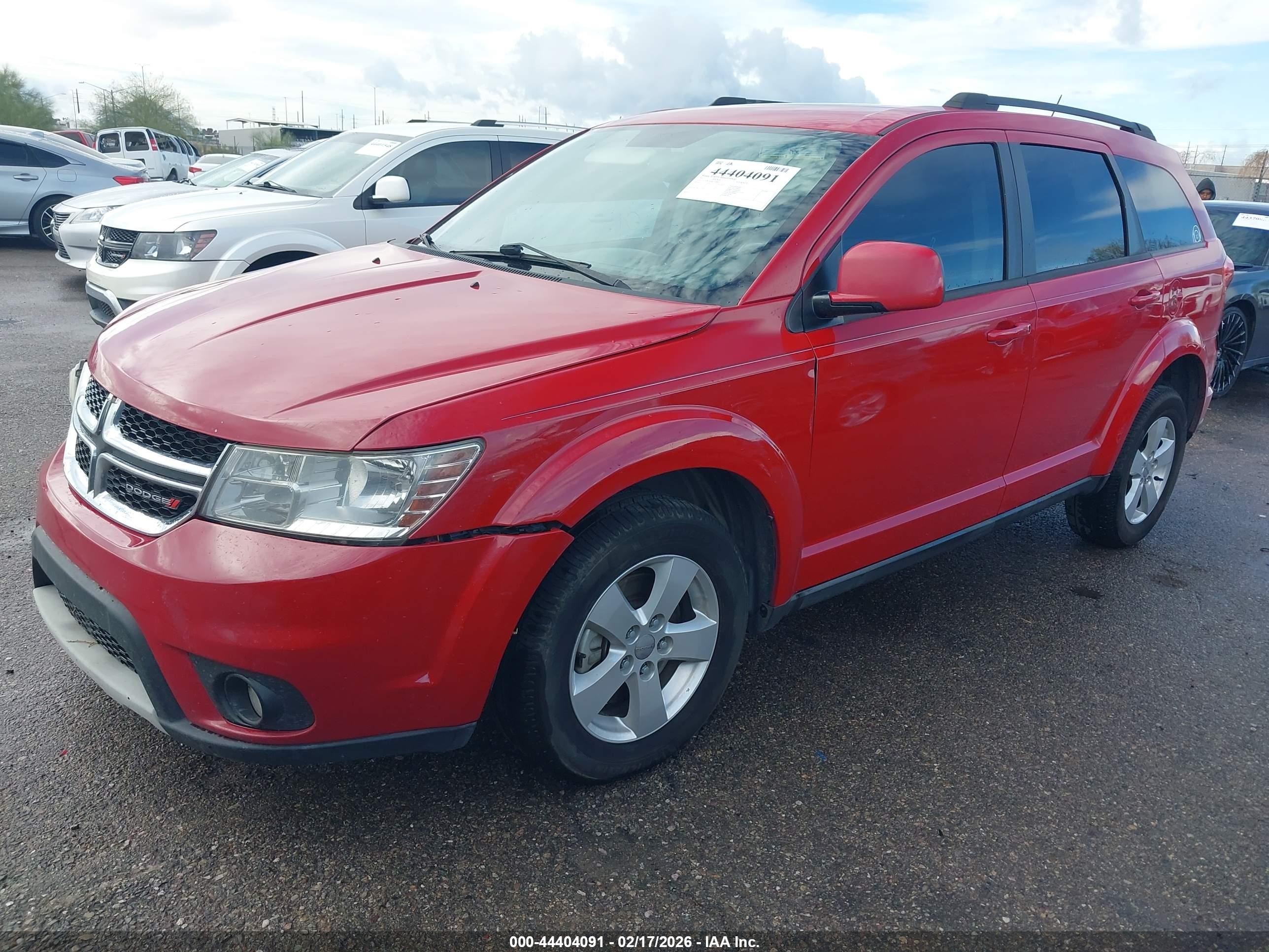 2012 Dodge Journey VIN 3C4PDCBG8CT368819 IAAI salvage auction — Unknown, Salvage (Arizona), sold $400 on 2026-07-09 (photo 2)
