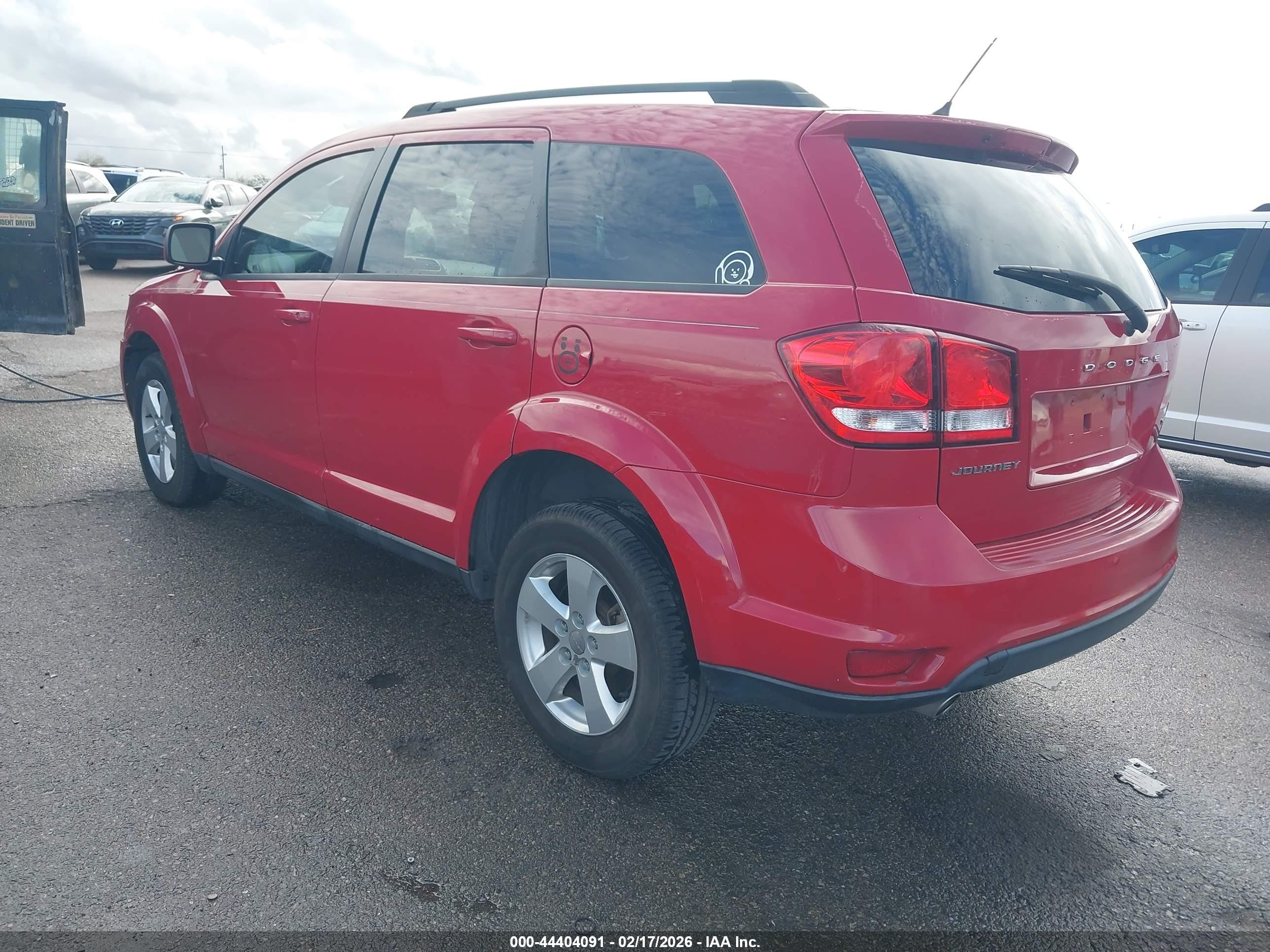 2012 Dodge Journey VIN 3C4PDCBG8CT368819 IAAI salvage auction — Unknown, Salvage (Arizona), sold $400 on 2026-07-09 (photo 3)