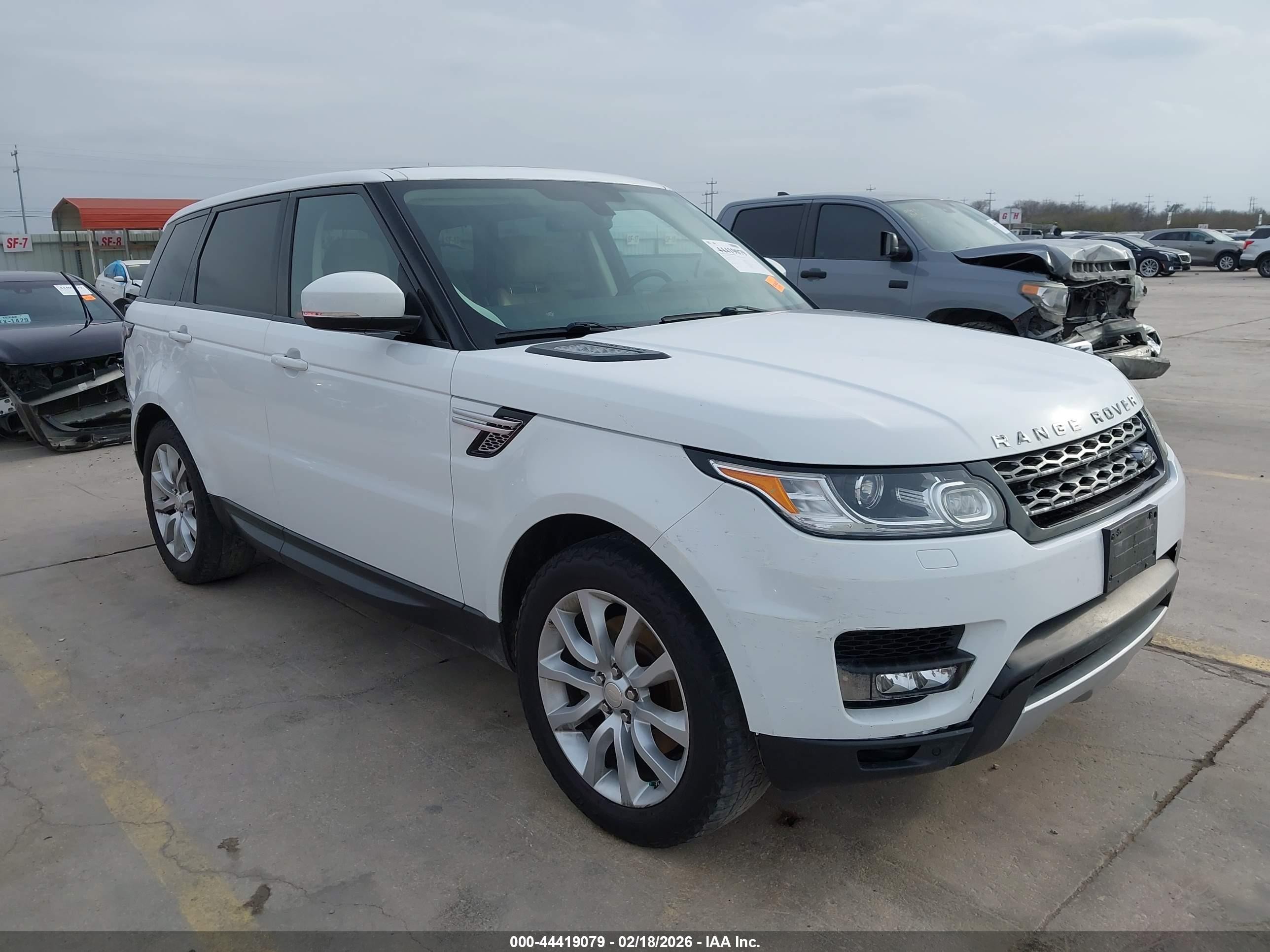 2015 Land rover Range rover sport VIN SALWR2VF9FA516880 IAAI salvage auction — Front End, Wait Title, sold $3,750 on 2026-09-20 (photo 1)