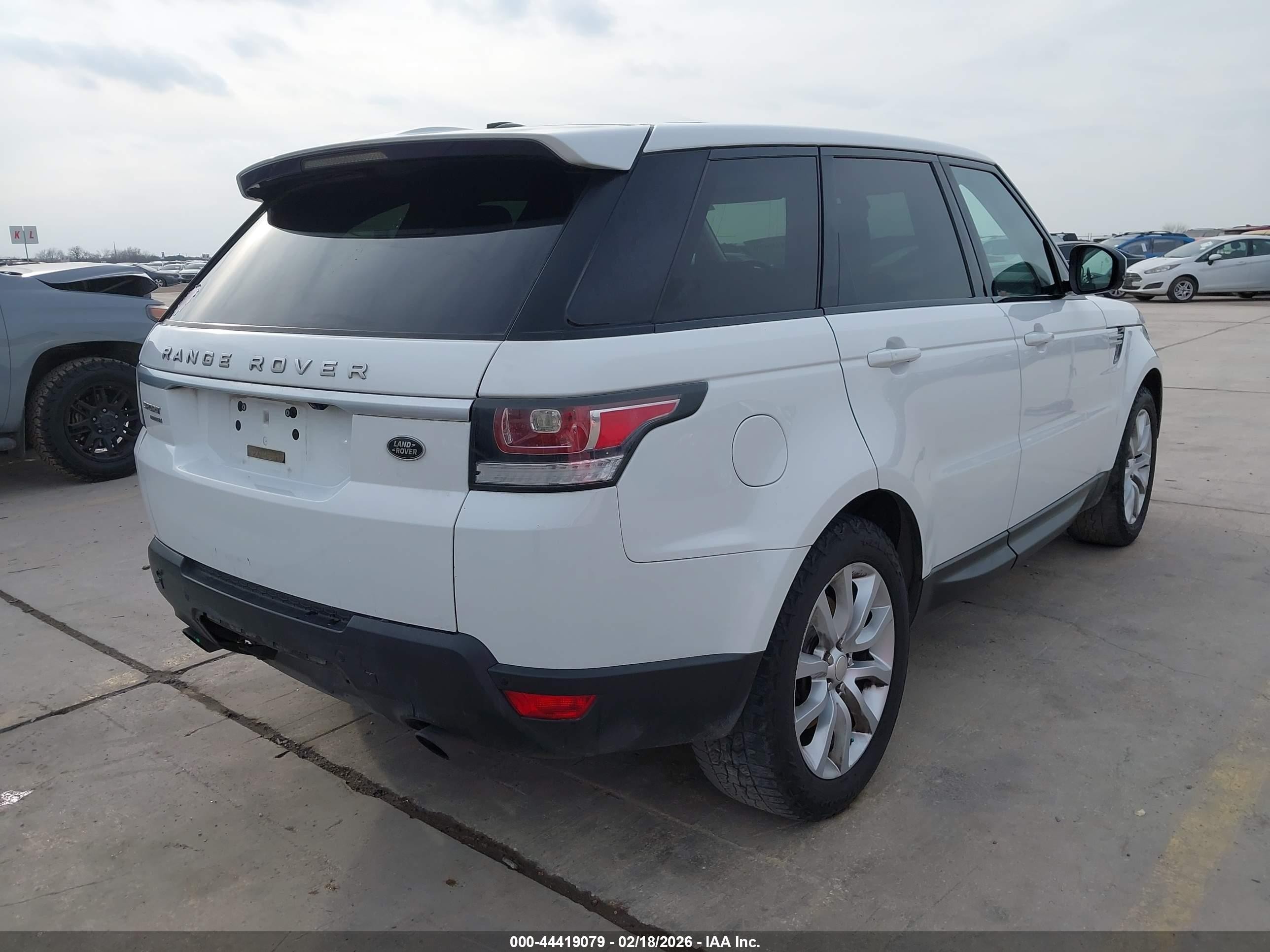 2015 Land rover Range rover sport VIN SALWR2VF9FA516880 IAAI salvage auction — Front End, Wait Title, sold $3,750 on 2026-09-20 (photo 4)
