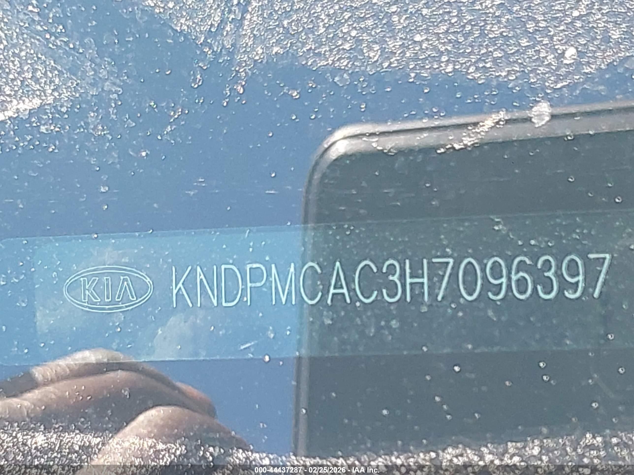 2017 Kia Sportage VIN KNDPMCAC3H7096397 IAAI salvage auction — Vandalized, Salvage (New Jersey), sold $2,325 on 2026-07-09 (photo 9)