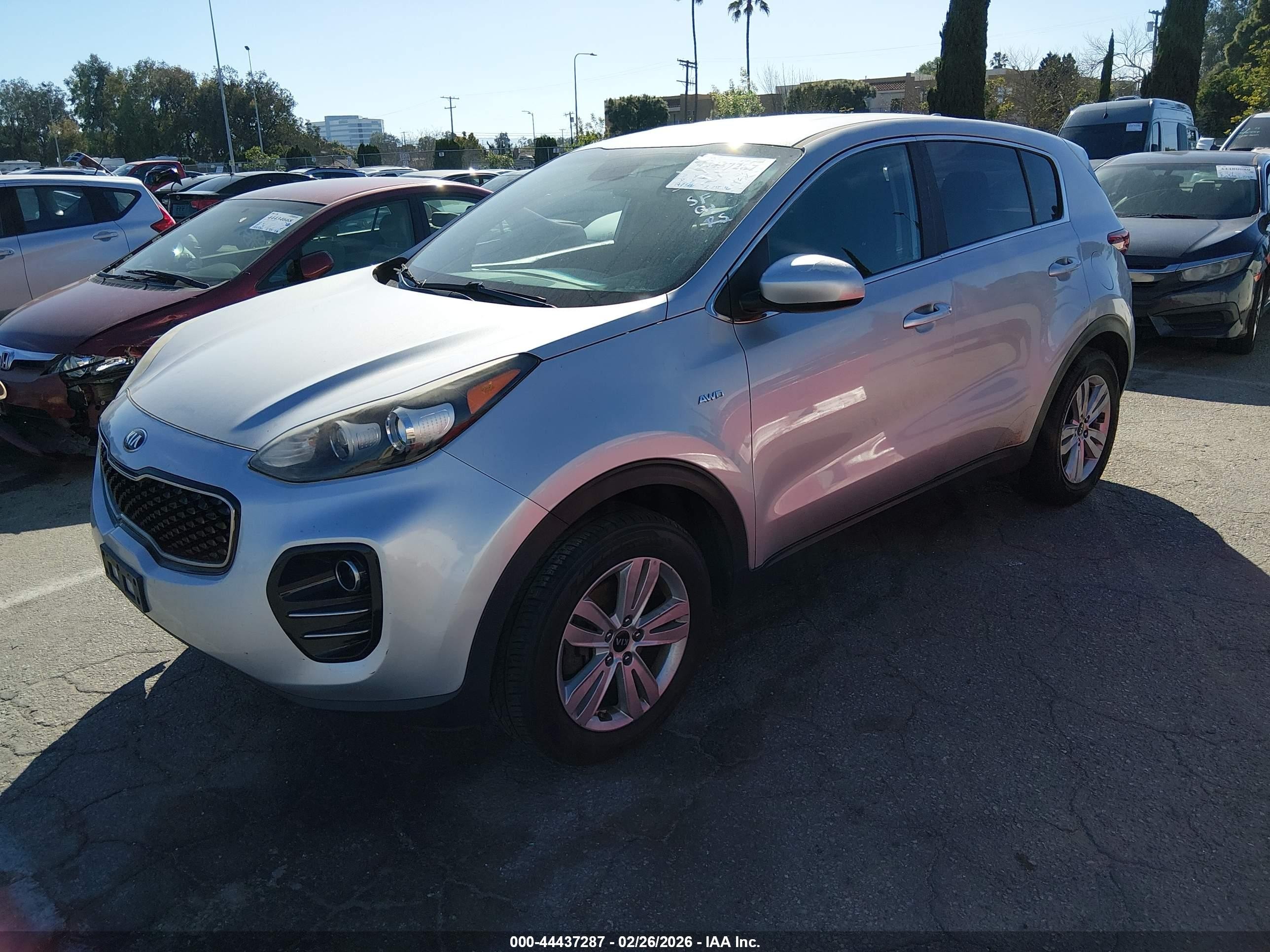 2017 Kia Sportage VIN KNDPMCAC3H7096397 IAAI salvage auction — Vandalized, Salvage (New Jersey), sold $2,325 on 2026-07-09 (photo 2)