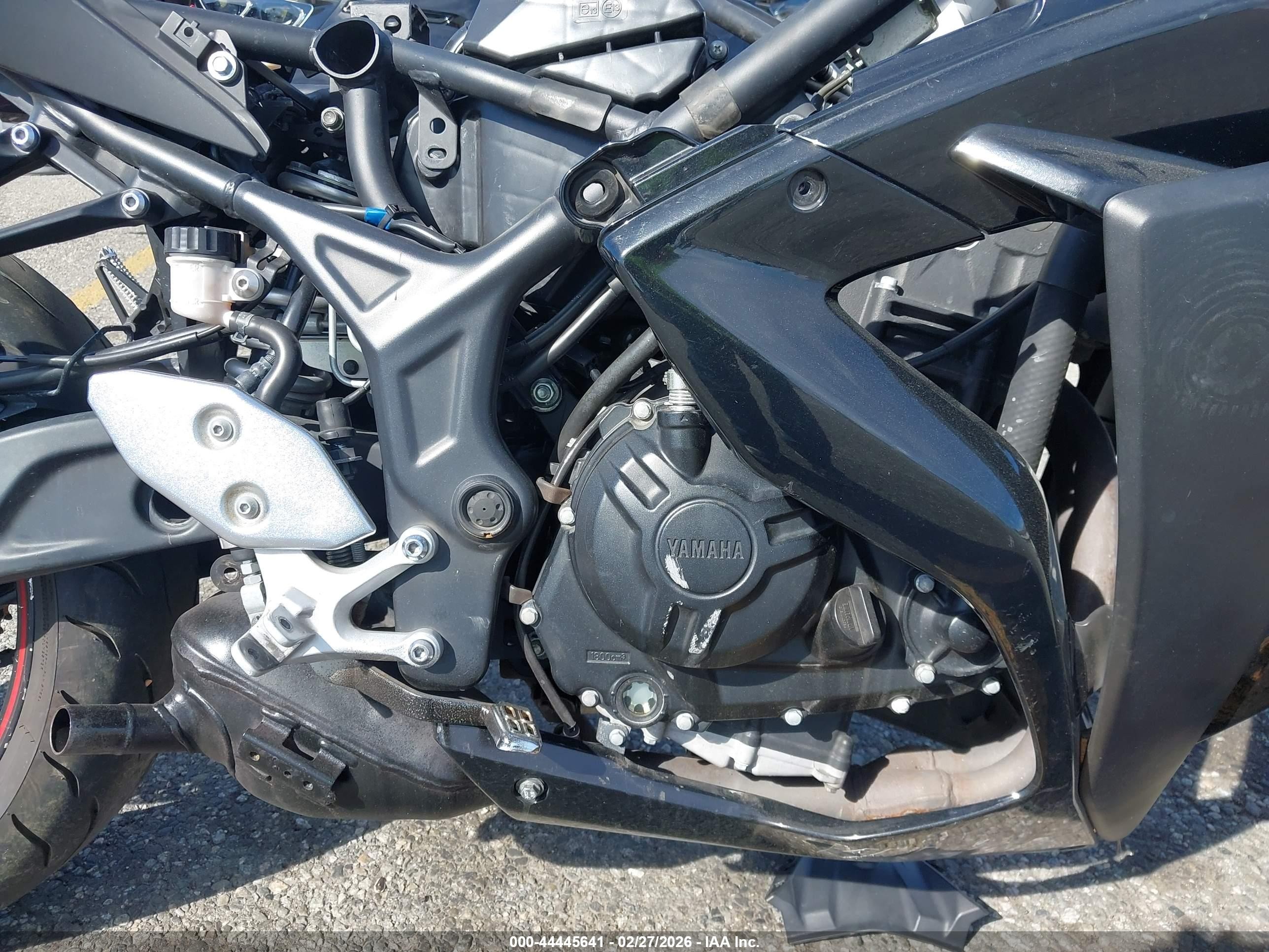 2017 Yamaha YZFR3 VIN MH3RH15Y7HK003564 IAAI salvage auction — Theft, Clear - Dealer Only (California), sold $175 on 2026-07-07 (photo 8)