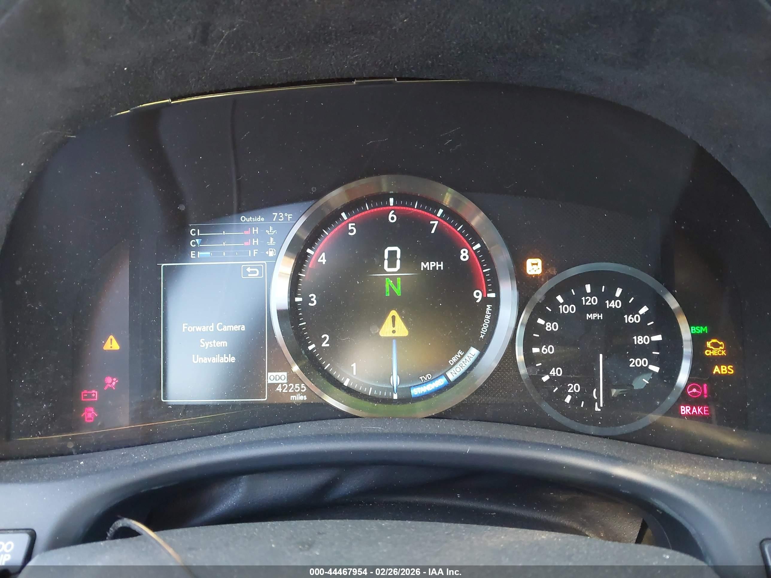 2020 Lexus Gs-f VIN JTHBP1BL7LA003072 IAAI salvage auction — Front End, Salvage (Colorado), sold $3,050 on 2026-07-09 (photo 7)