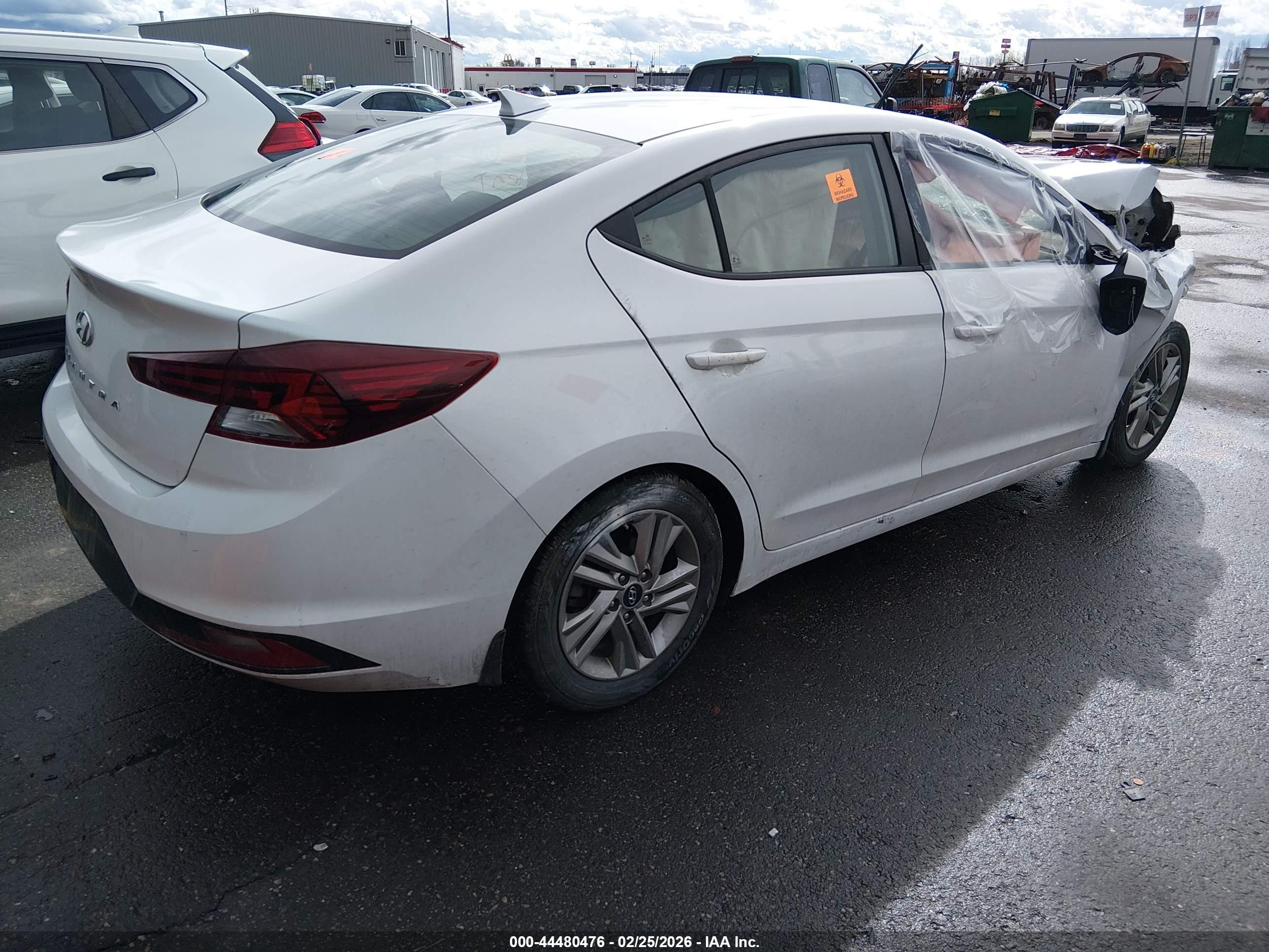 2020 Hyundai Elantra VIN 5NPD84LF0LH501897 IAAI salvage auction — Biohazard/Chemical, Non-Repairable (Utah), sold $275 on 2026-07-09 (photo 4)