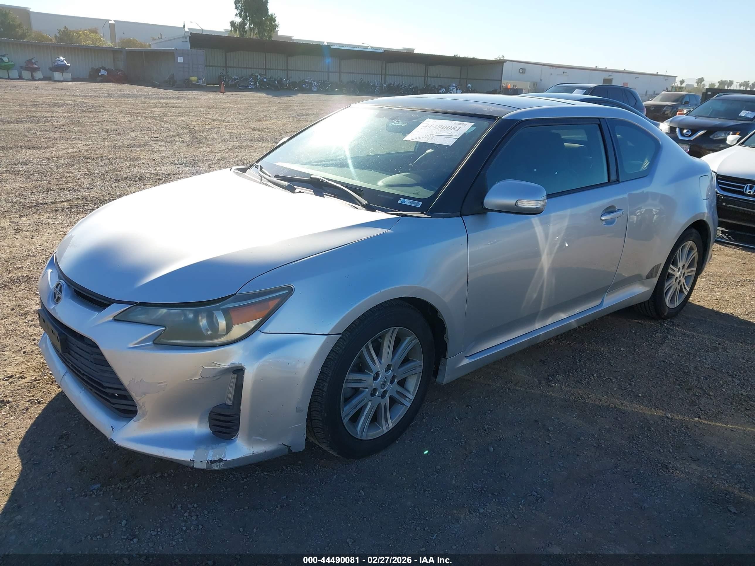 2014 Scion tC VIN JTKJF5C74E3086453 IAAI salvage auction — Rear End, Salvage (California), sold $1,550 on 2026-09-14 (photo 2)