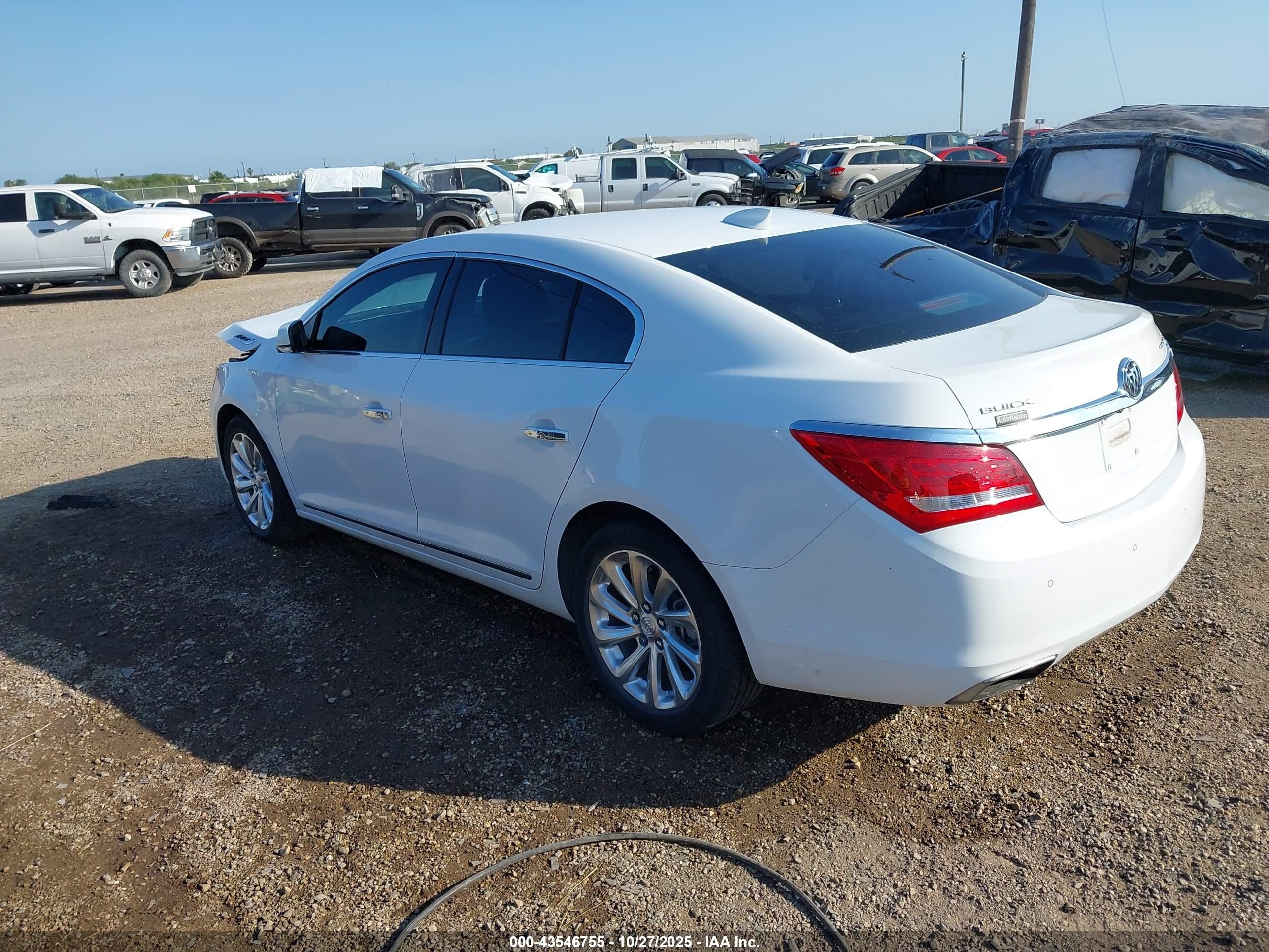 2015 Buick Lacrosse VIN 1G4GB5G37FF349261 IAAI salvage auction — Front End, Original (Texas), sold $1,450 on 2026-08-29 (photo 3)