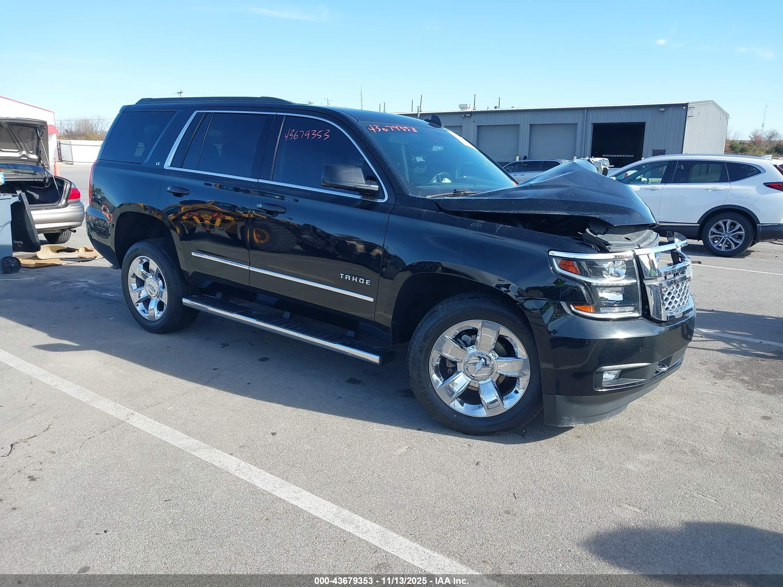 2019 Chevrolet Tahoe VIN 1GNSKBKC3KR222222 IAAI salvage auction — Front End, Salvage (Indiana), sold $4,150 on 2026-07-12 (photo 1)