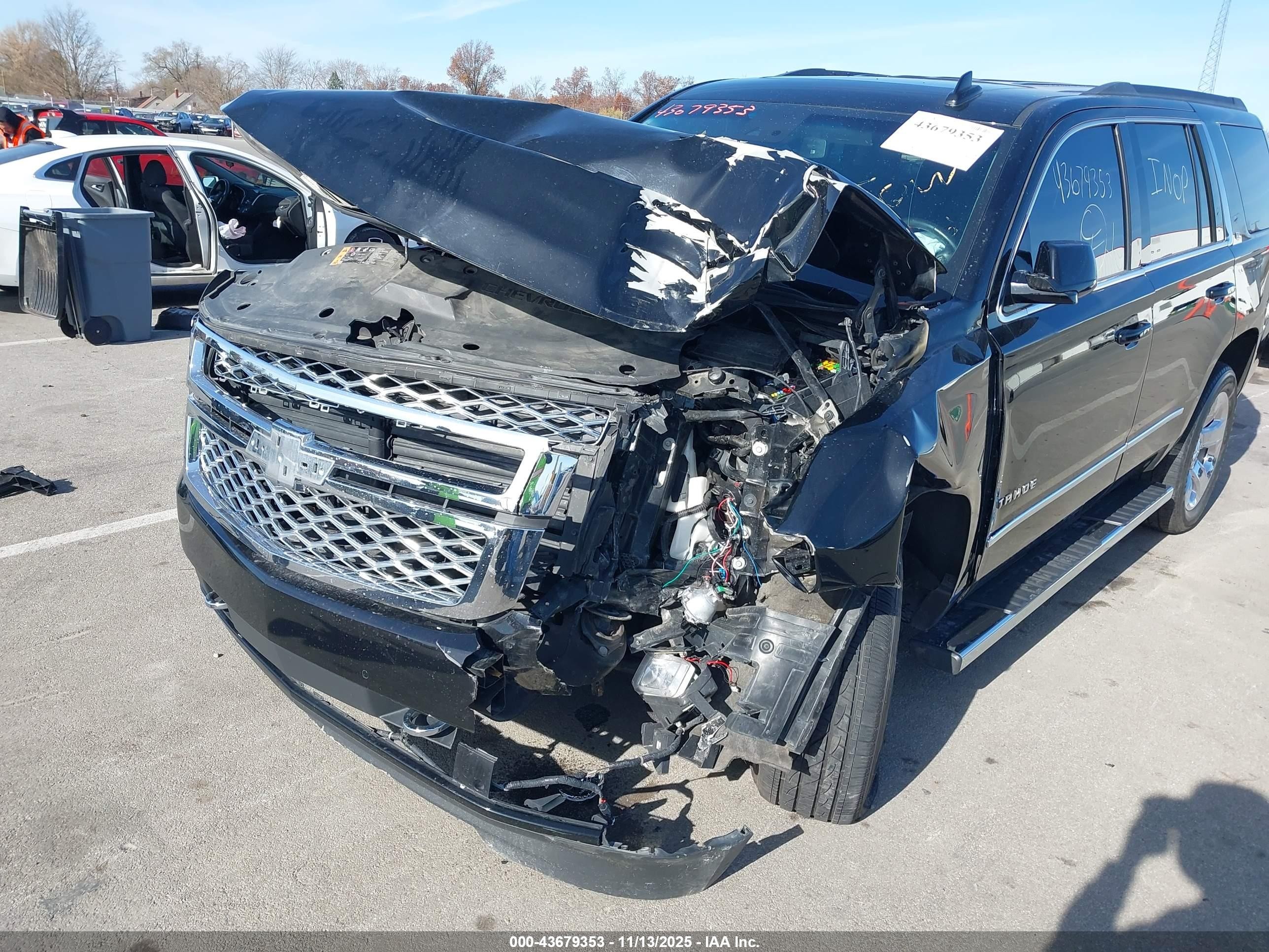 2019 Chevrolet Tahoe VIN 1GNSKBKC3KR222222 IAAI salvage auction — Front End, Salvage (Indiana), sold $4,150 on 2026-07-12 (photo 6)
