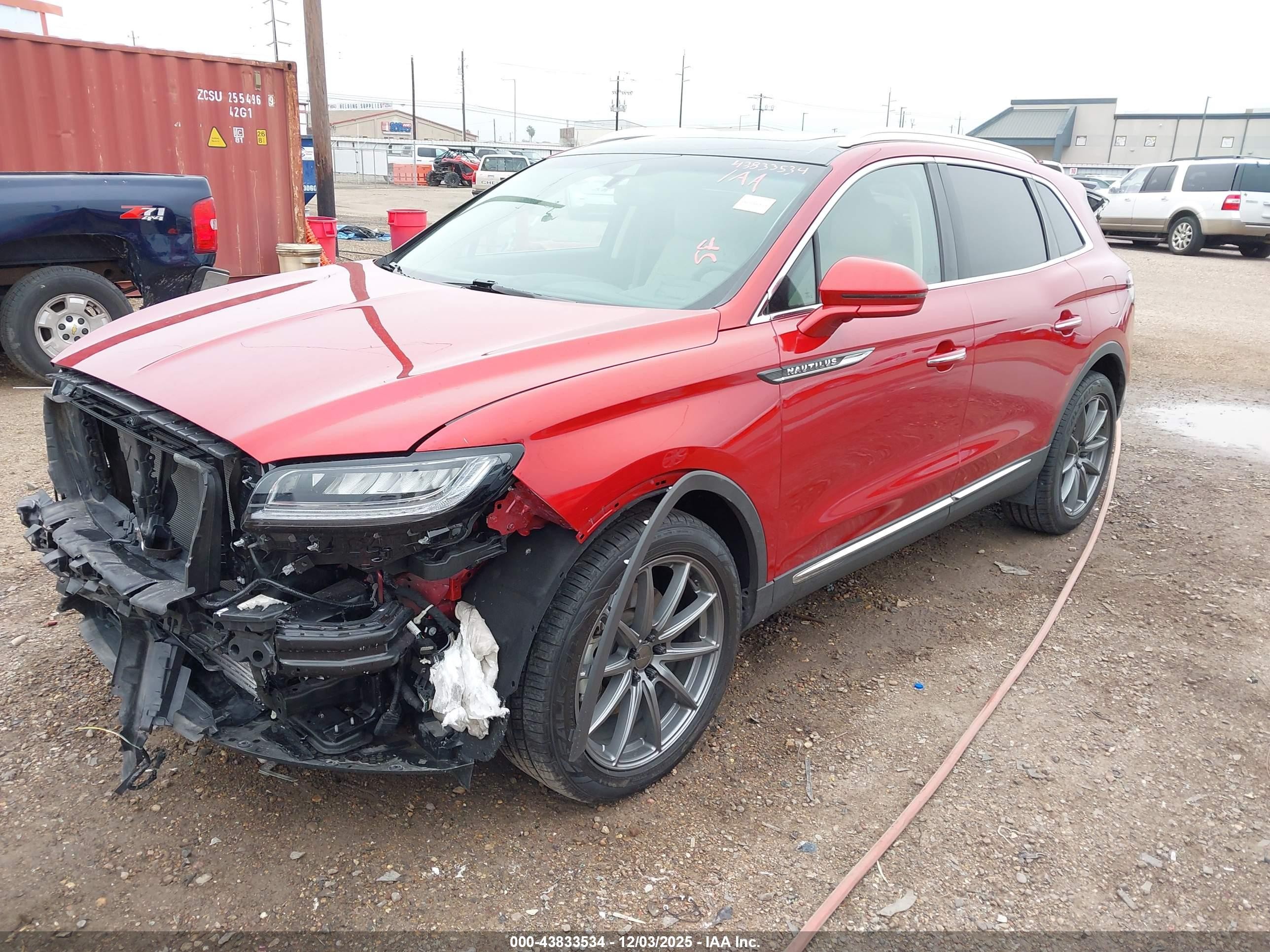 2020 Lincoln Nautilus VIN 2LMPJ6K95LBL04406 IAAI salvage auction — Front End, Original (Texas), sold $8,350 on 2026-01-31 (photo 2)
