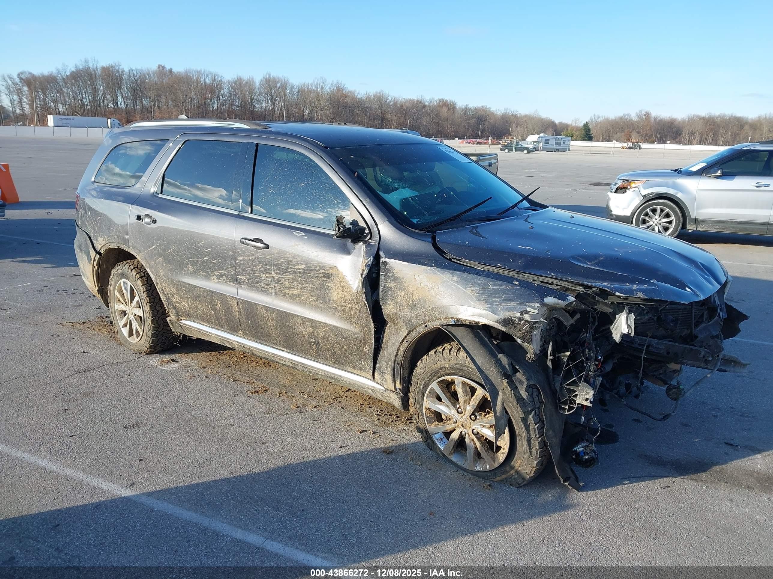 2015 Dodge Durango VIN 1C4RDHDG2FC200628 IAAI salvage auction — Front End, Salvage (Indiana), sold $325 on 2026-09-03 (photo 1)