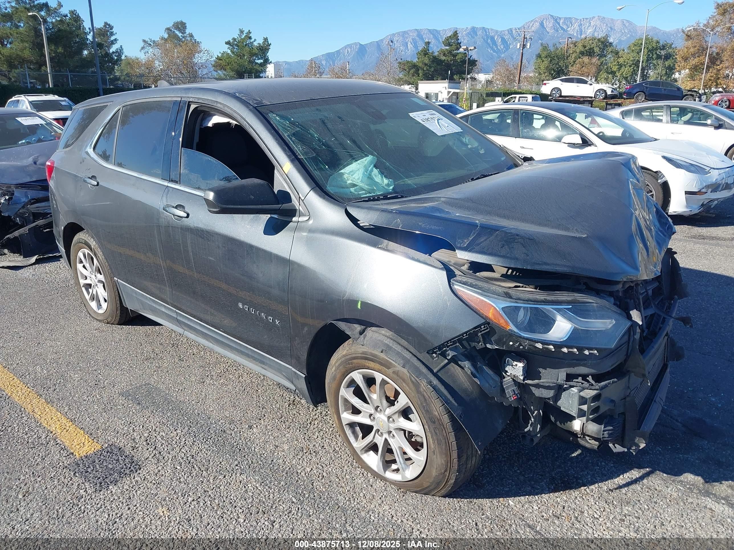 2020 Chevrolet Equinox VIN 2GNAXJEV4L6170925 IAAI salvage auction — Front End, Salvage (California), sold $925 on 2026-07-07 (photo 1)