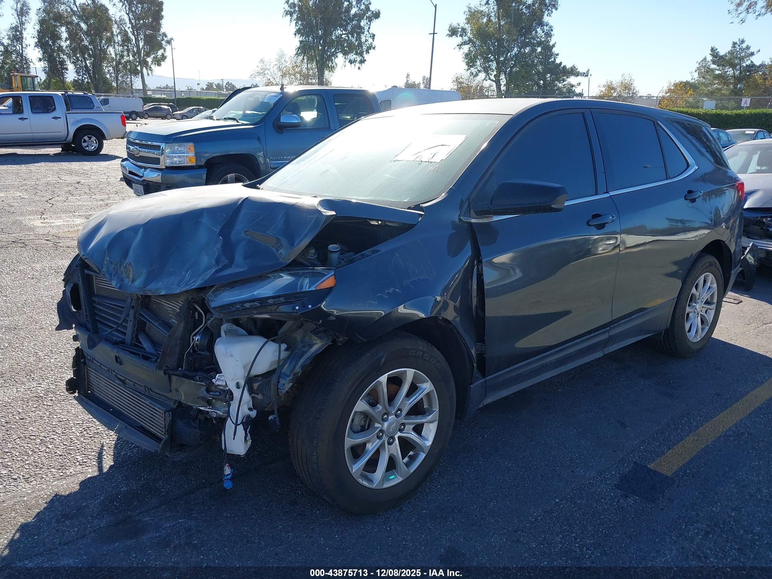 2020 Chevrolet Equinox VIN 2GNAXJEV4L6170925 IAAI salvage auction — Front End, Salvage (California), sold $925 on 2026-07-07 (photo 2)