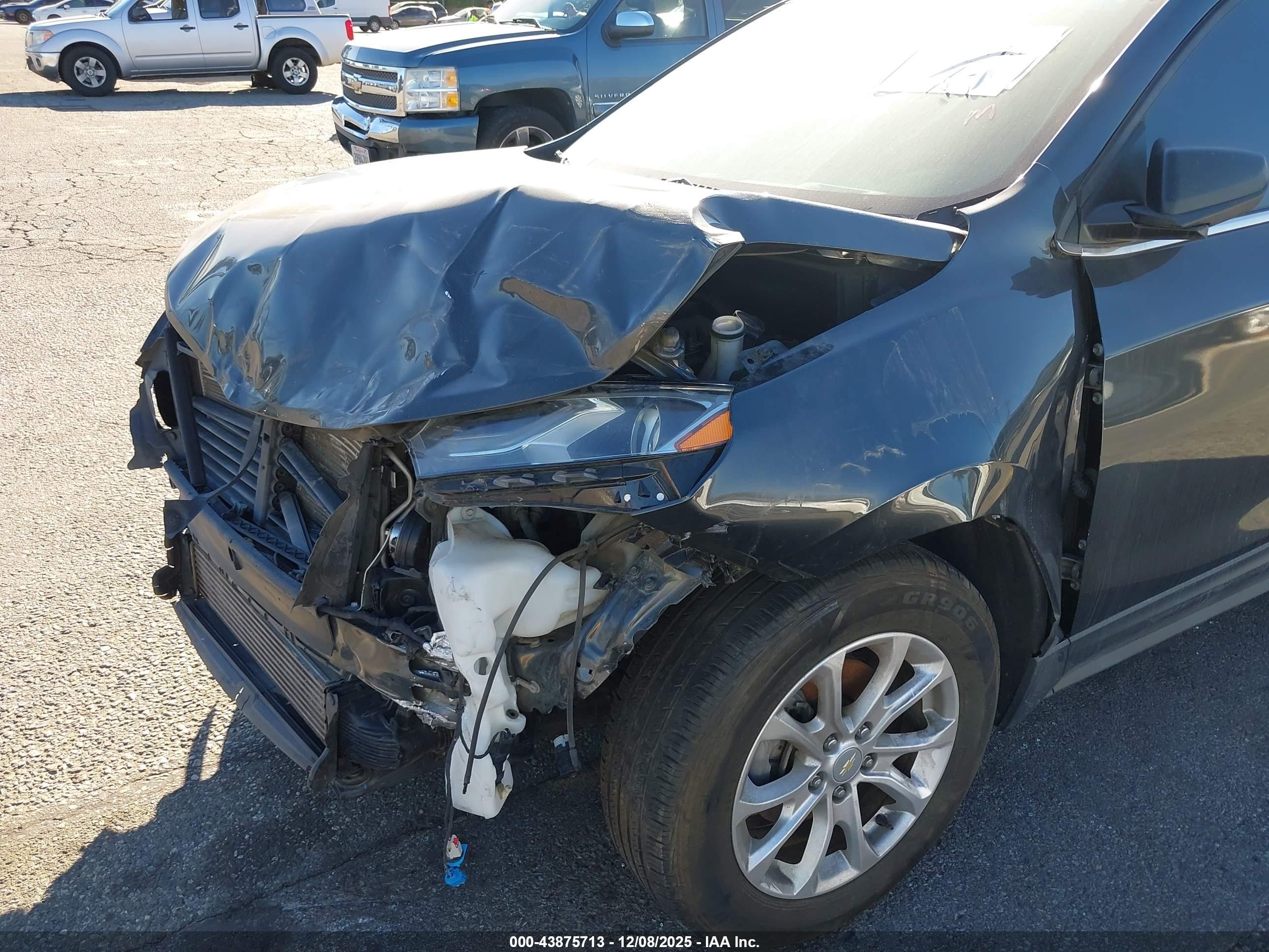 2020 Chevrolet Equinox VIN 2GNAXJEV4L6170925 IAAI salvage auction — Front End, Salvage (California), sold $925 on 2026-07-07 (photo 6)