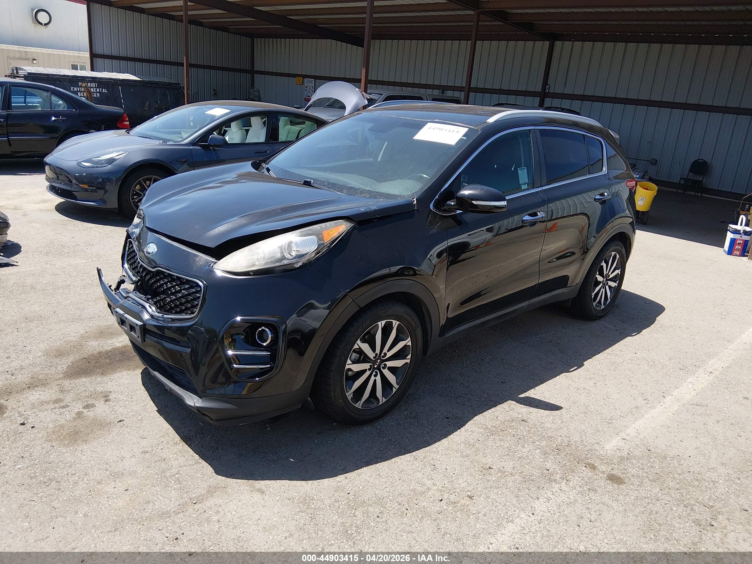2018 Kia Sportage VIN KNDPN3AC8J7354447 IAAI salvage auction — Front End, Salvage (California), sold $2,900 on 2026-09-08 (photo 2)