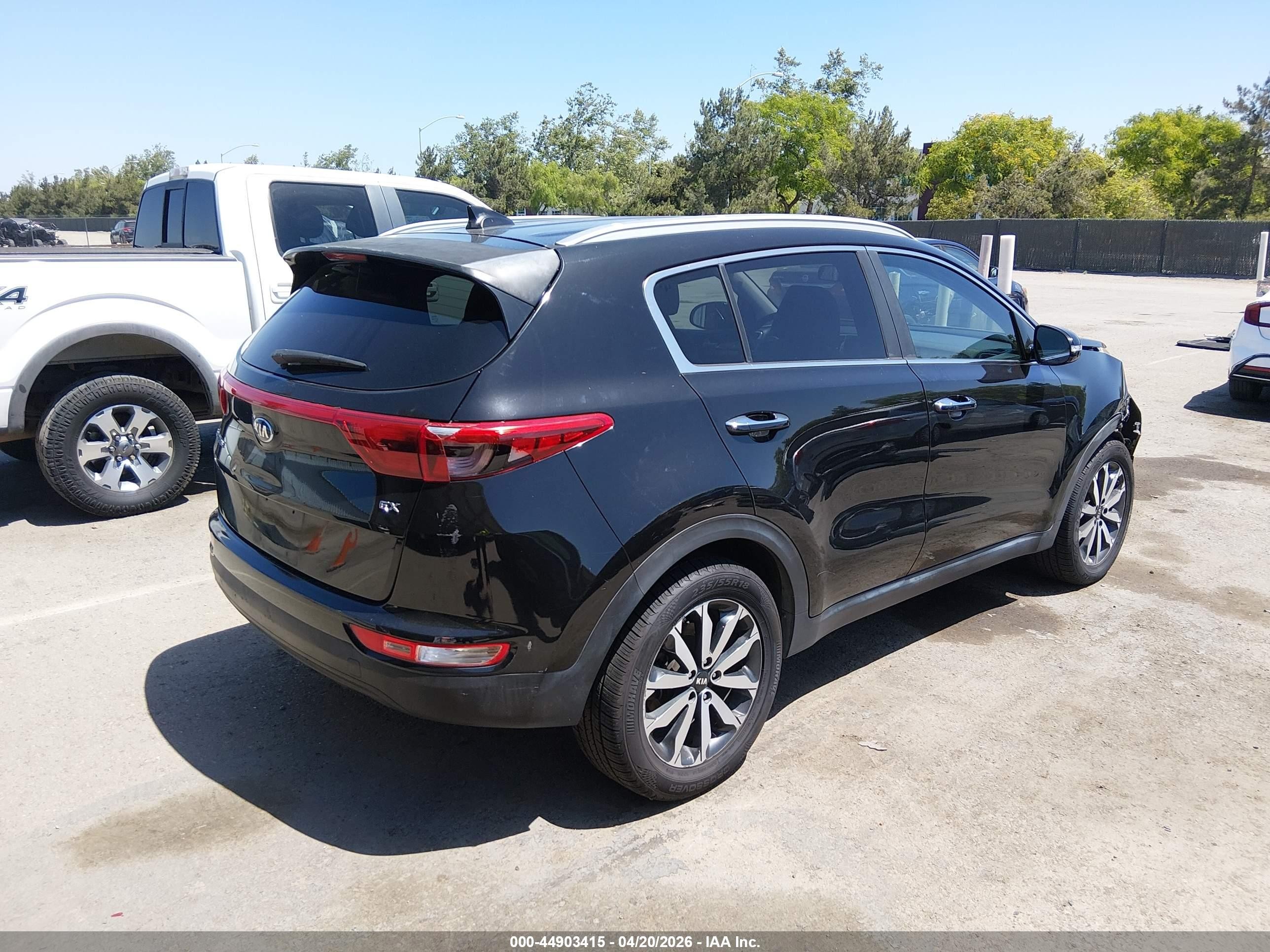 2018 Kia Sportage VIN KNDPN3AC8J7354447 IAAI salvage auction — Front End, Salvage (California), sold $2,900 on 2026-09-08 (photo 4)
