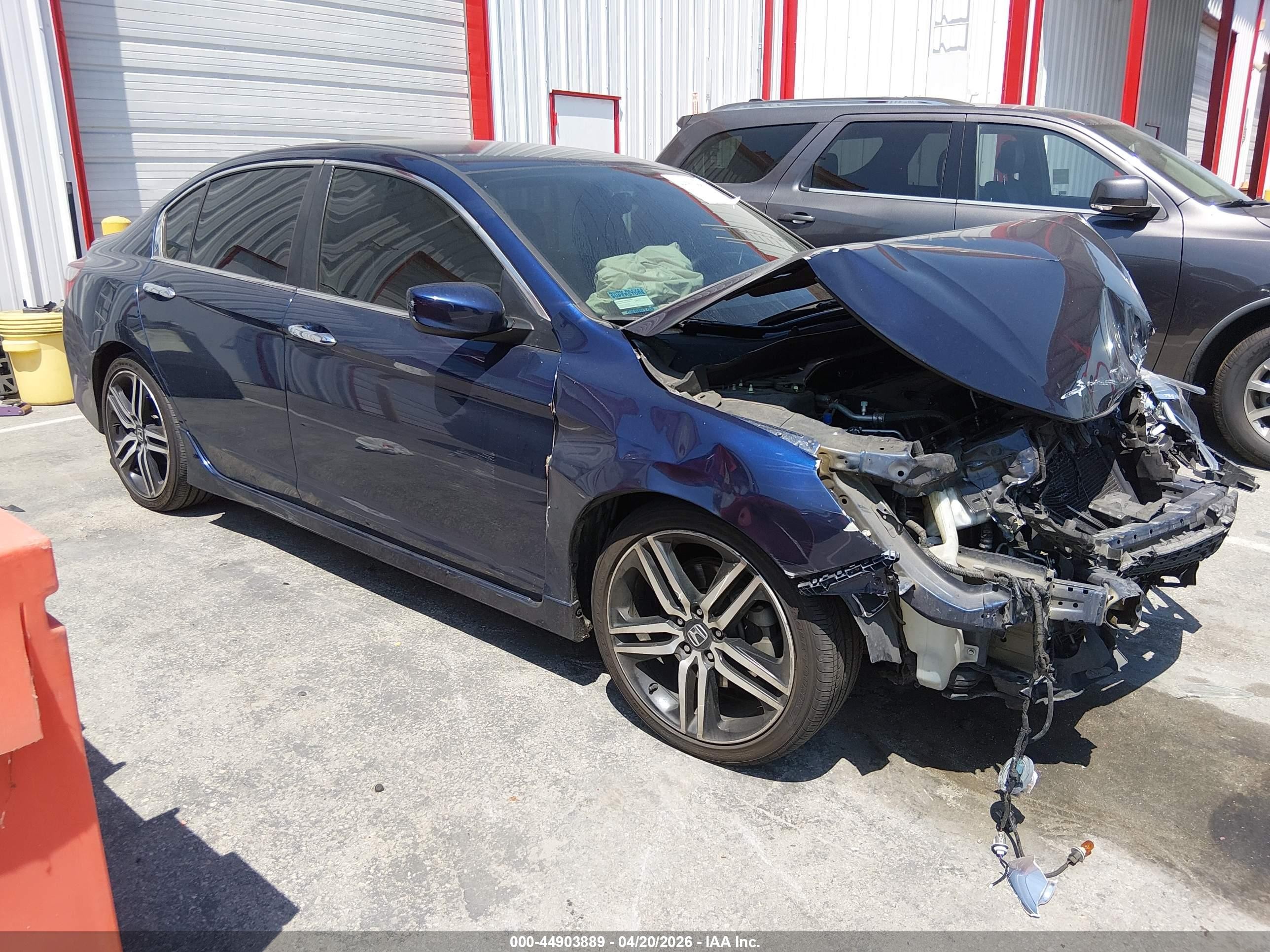 2017 Honda Accord VIN 1HGCR2F54HA137337 IAAI salvage auction — Front End, Salvage (California), sold $2,050 on 2026-07-09 (photo 1)