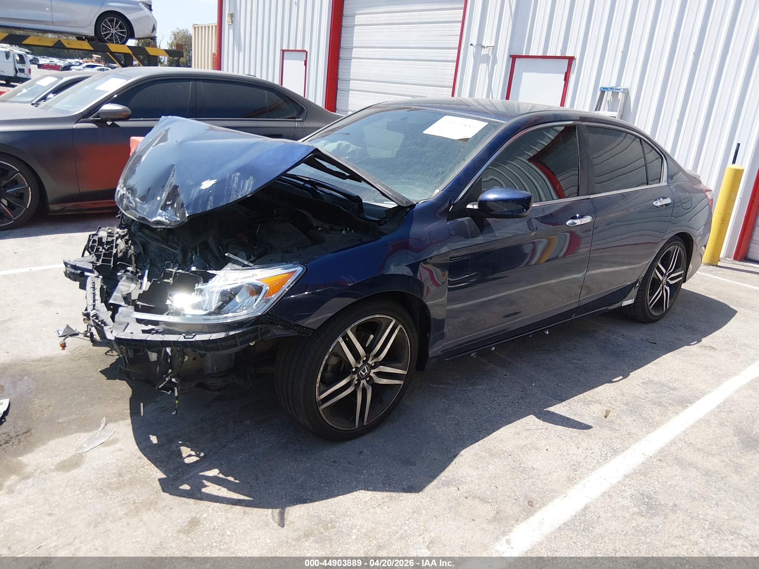 2017 Honda Accord VIN 1HGCR2F54HA137337 IAAI salvage auction — Front End, Salvage (California), sold $2,050 on 2026-07-09 (photo 2)