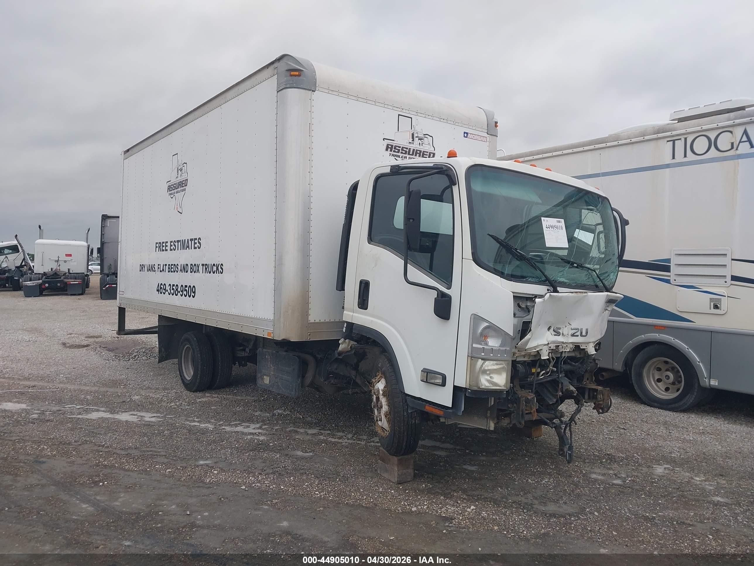 2015 Isuzu NPR VIN JALC4W164F7002260 IAAI salvage auction — Front End, Salvage (Texas), sold $1,050 on 2026-05-20 (photo 1)