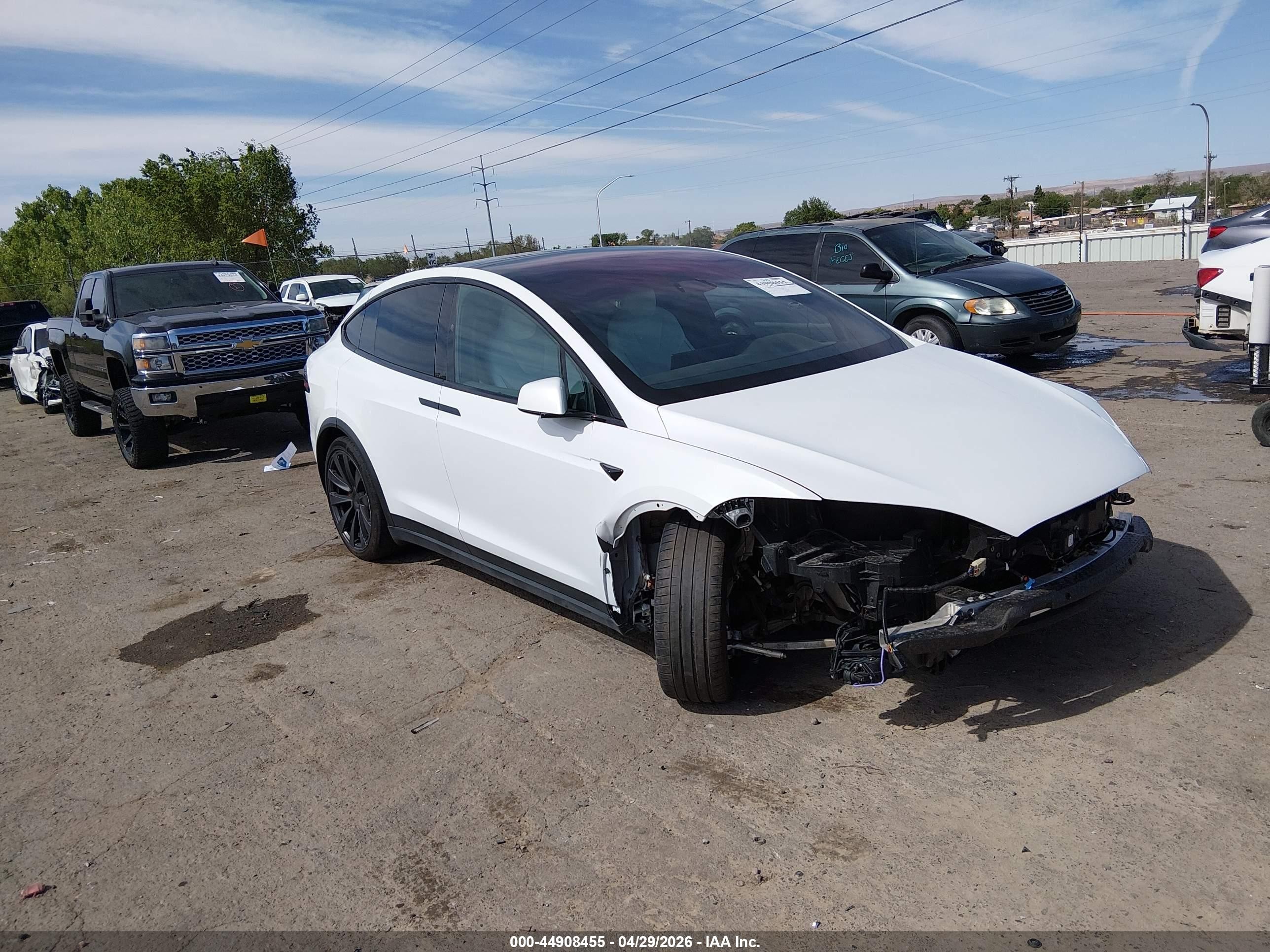2025 Tesla Model X VIN 7SAXCBE64SF469811 — IAAI salvage auction photo