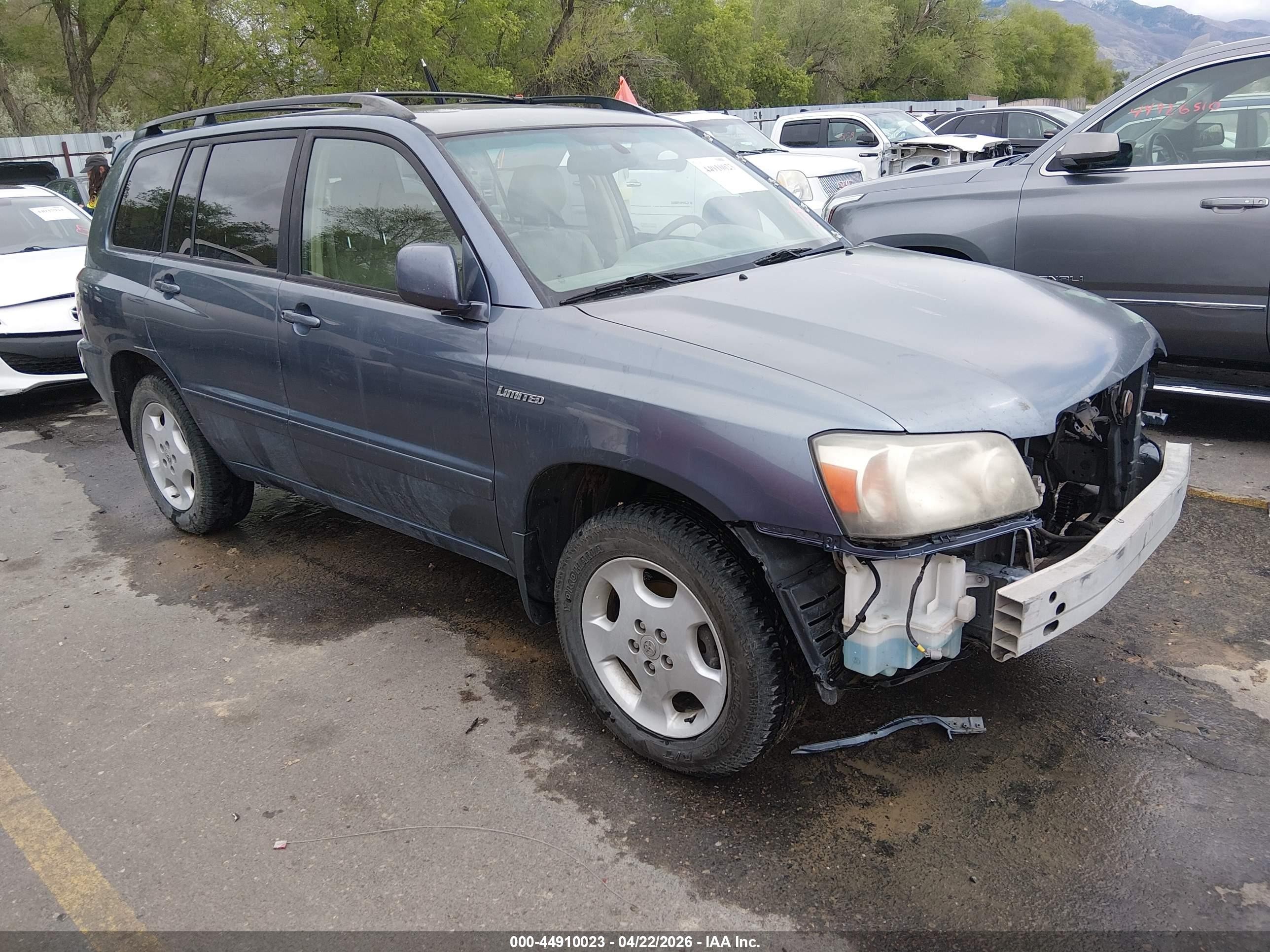 2005 Toyota Highlander VIN JTEEP21A550072206 IAAI salvage auction — Front End, Salvage (Idaho), sold $500 on 2026-07-09 (photo 1)