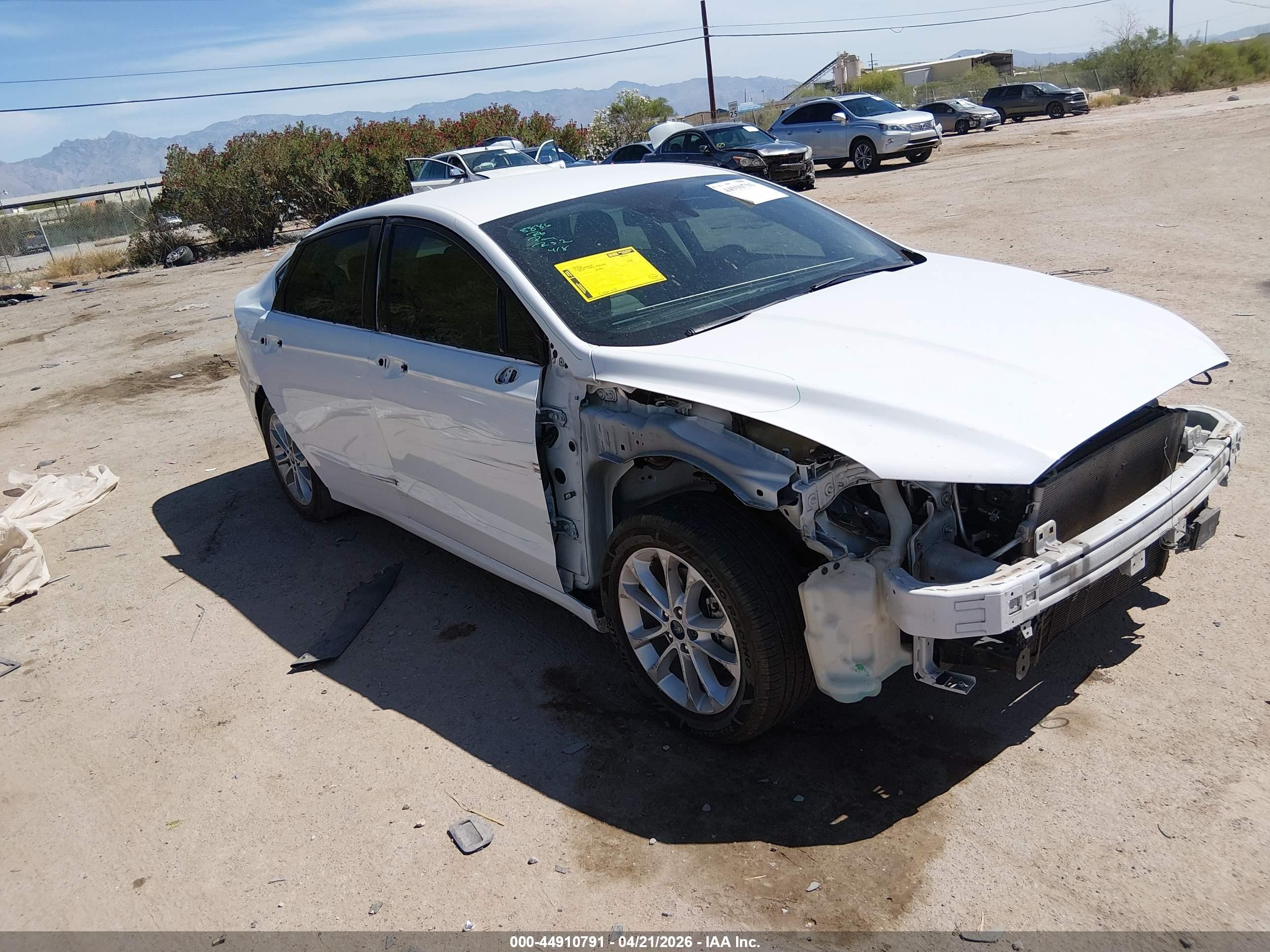 2020 Ford Fusion VIN 3FA6P0HD1LR257675 IAAI salvage auction — Front End, Salvage (Arizona), sold $1,900 on 2026-07-02 (photo 1)